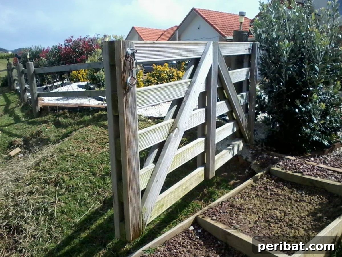 20 Creative DIY Garden Gate Designs 10 A simple DIY garden gate construction using a 7-step guide.