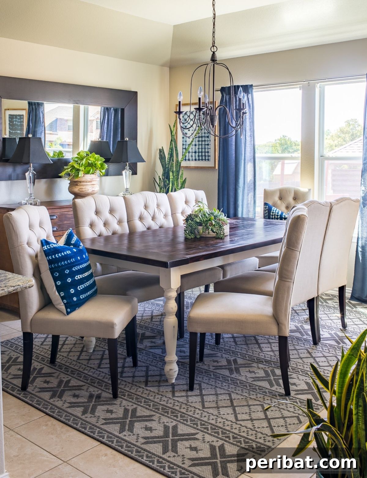 44 Inspiring DIY Farmhouse Dining Table Projects 24 DIY Farmhouse Dining Table with Herringbone Top and Hairpin Legs