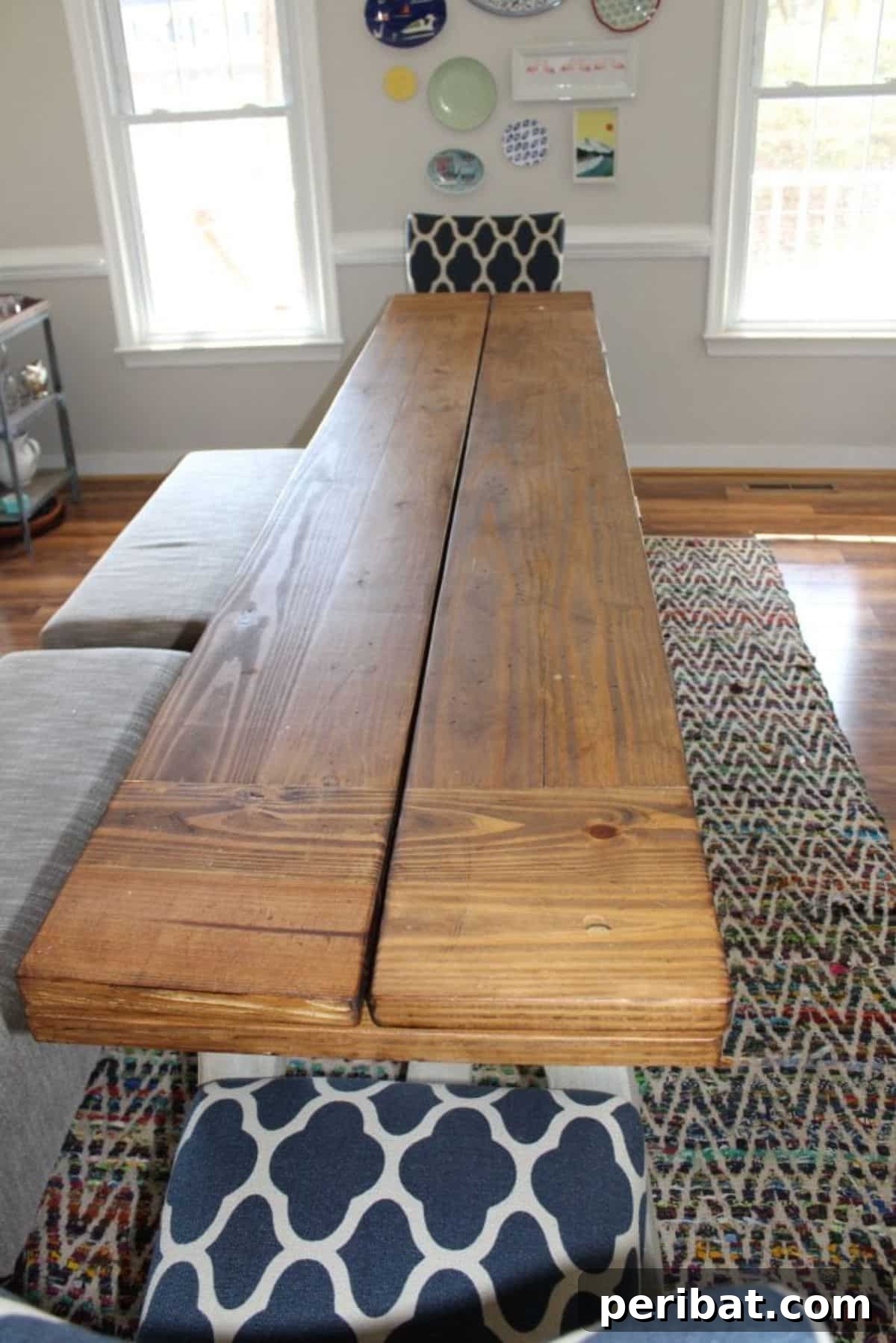 44 Inspiring DIY Farmhouse Dining Table Projects 26 DIY Farmhouse Table With Reverse Drop Leaf from 4x4s