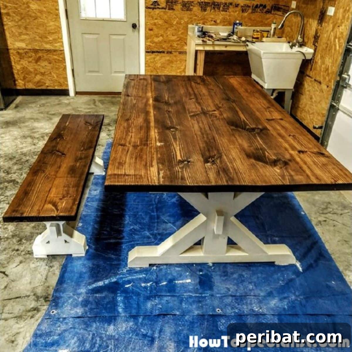 44 Inspiring DIY Farmhouse Dining Table Projects 27 6 Ft DIY Farmhouse Table construction