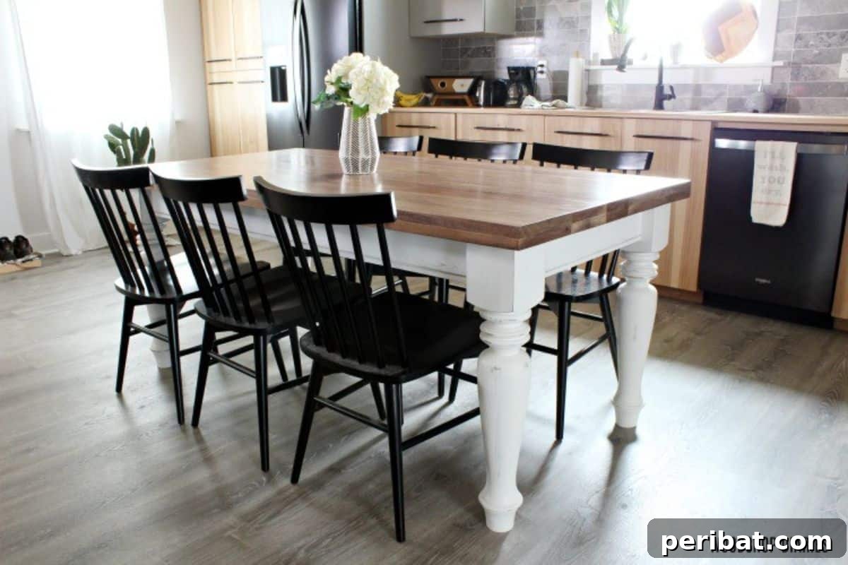 44 Inspiring DIY Farmhouse Dining Table Projects 30 DIY Standard Farmhouse Dining Table