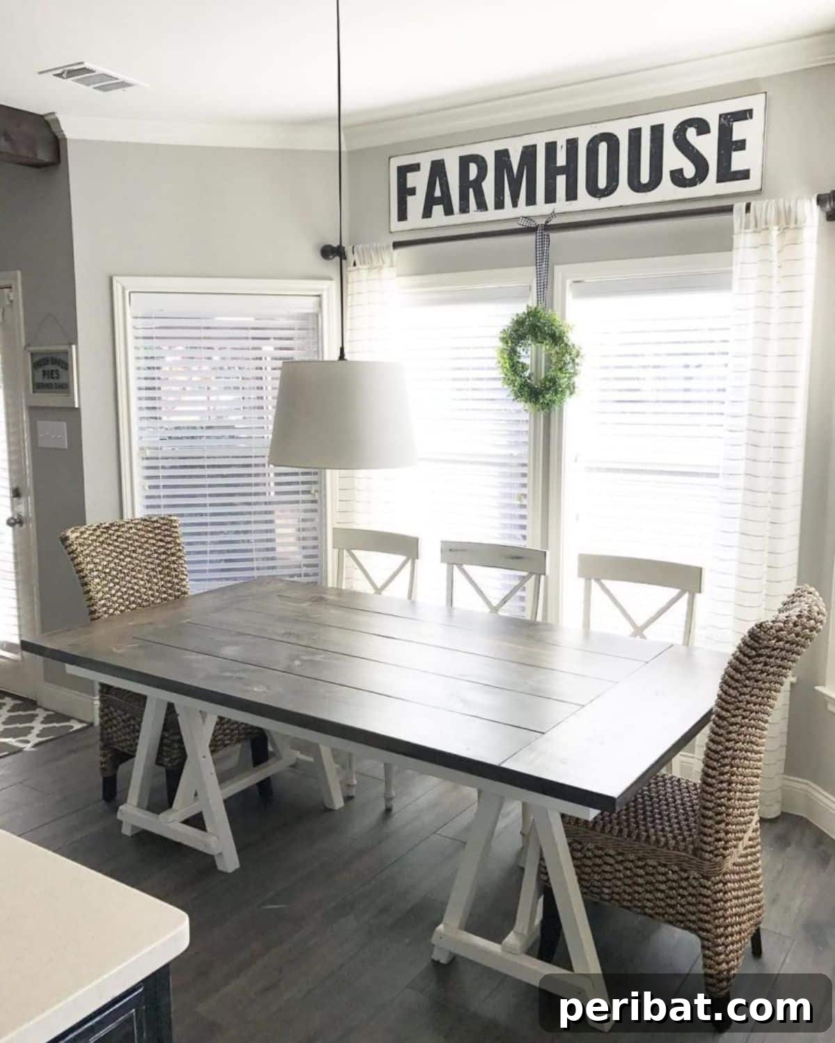 44 Inspiring DIY Farmhouse Dining Table Projects 32 DIY Farmhouse Table, 7 ft long
