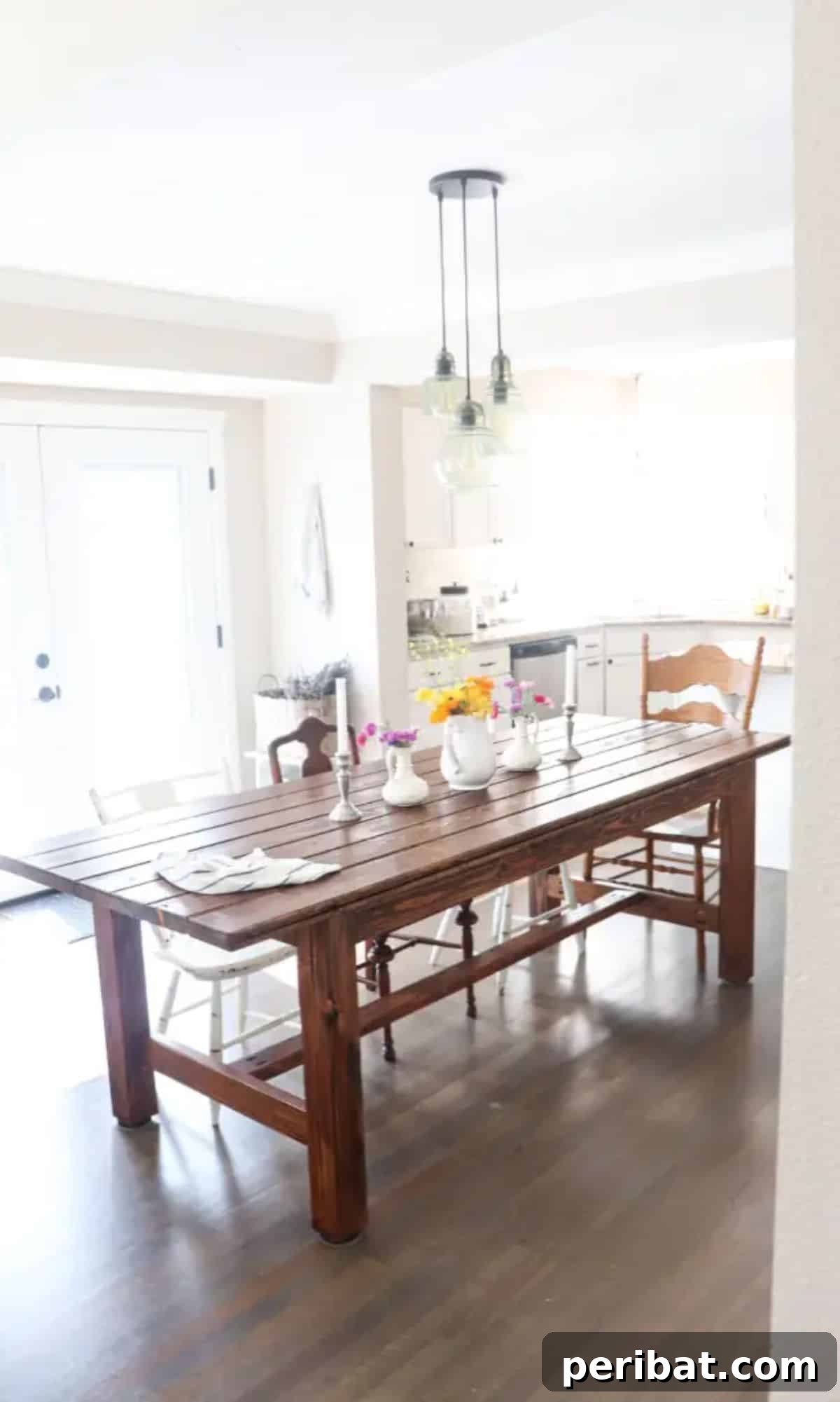 44 Inspiring DIY Farmhouse Dining Table Projects 7 DIY Farmhouse Dining Table from scratch