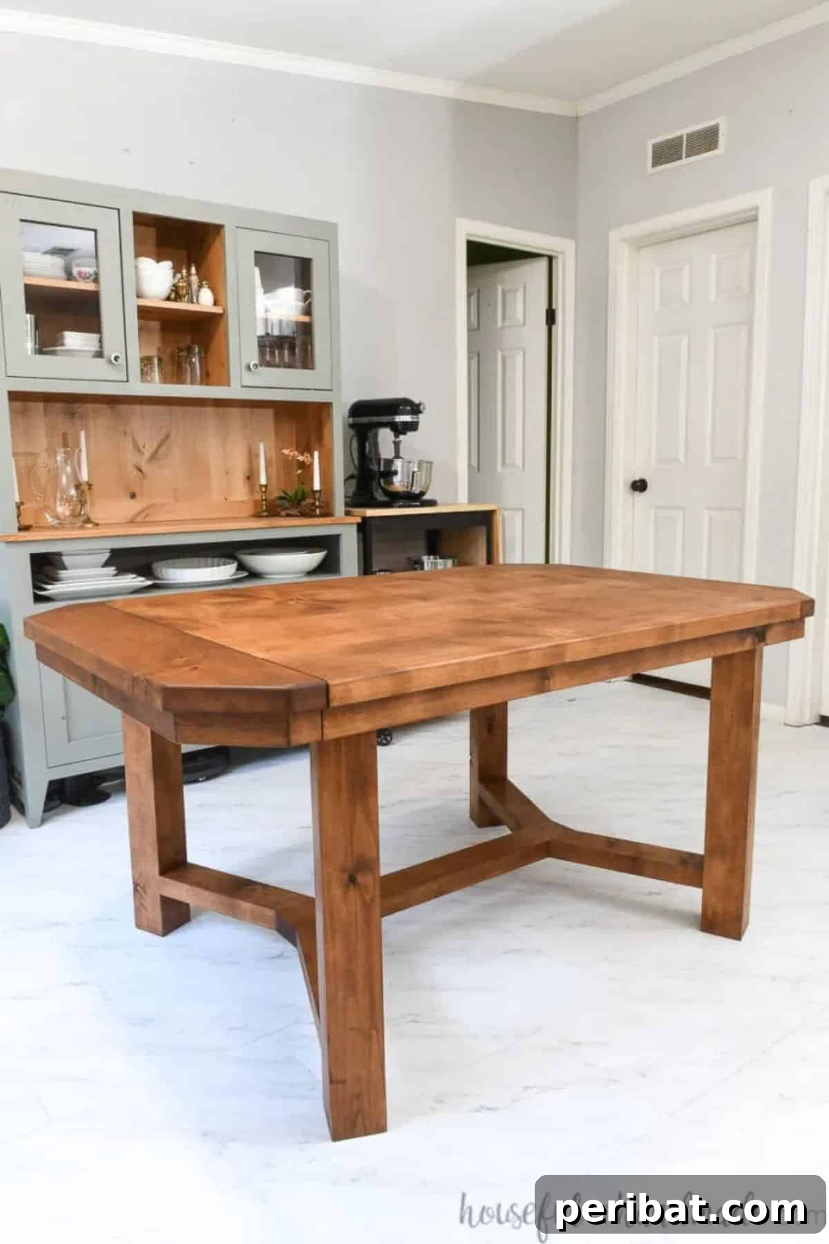 44 Inspiring DIY Farmhouse Dining Table Projects 9 DIY Dining Table With Expandable Leaves