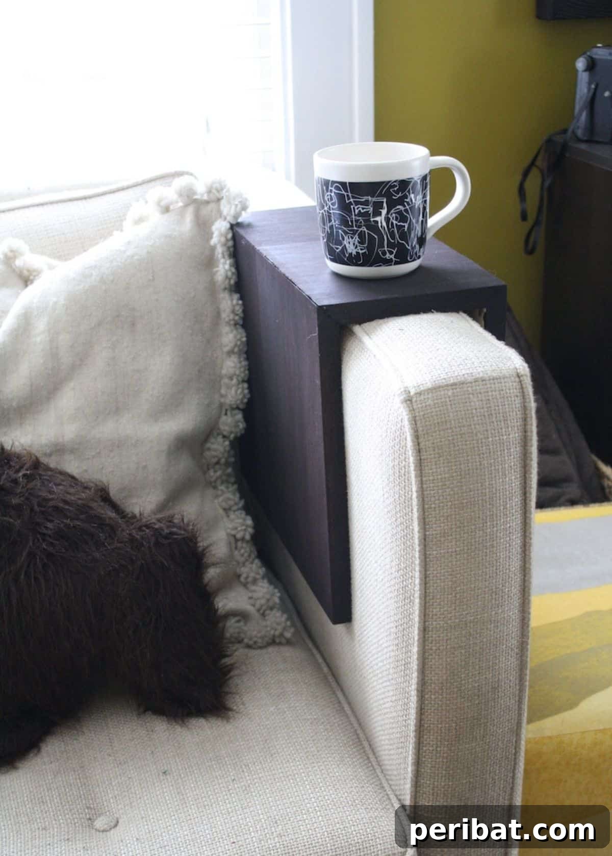 Affordable DIY Wooden Couch Sleeve with L-Brackets