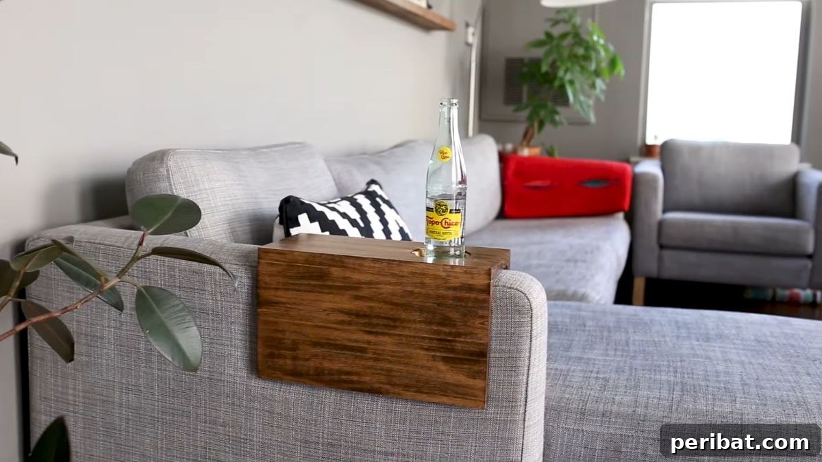 Quick and Easy DIY Wooden Couch Sleeve with Cupholder