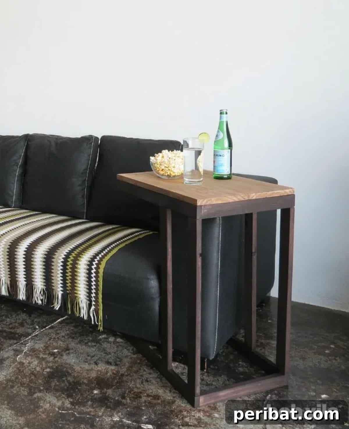 Create a Convenient Wooden Sofa Arm Table