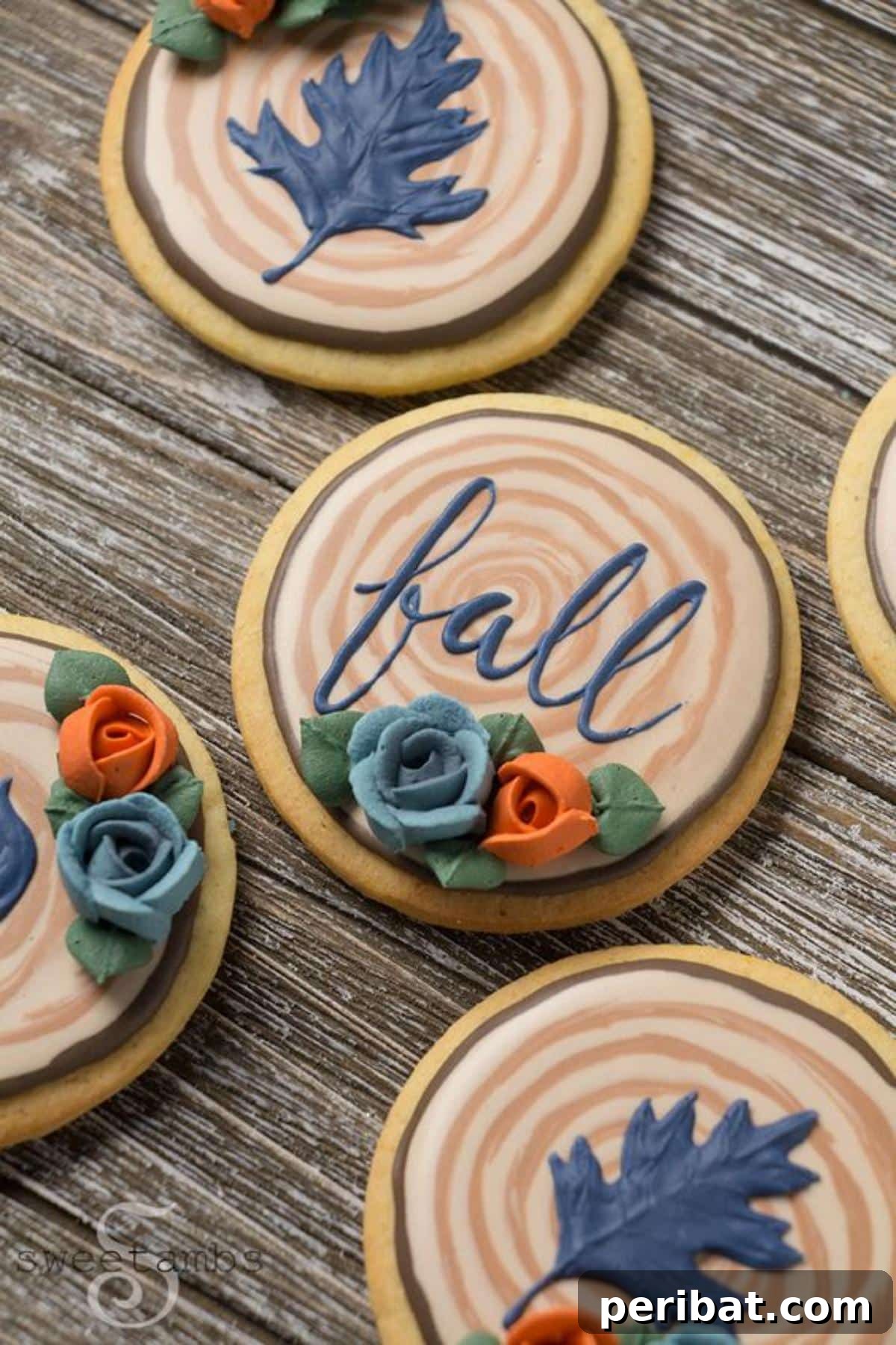 Homemade Fall Cookie Decorating Adventures 15 Sliced Branch Cookies for Fall