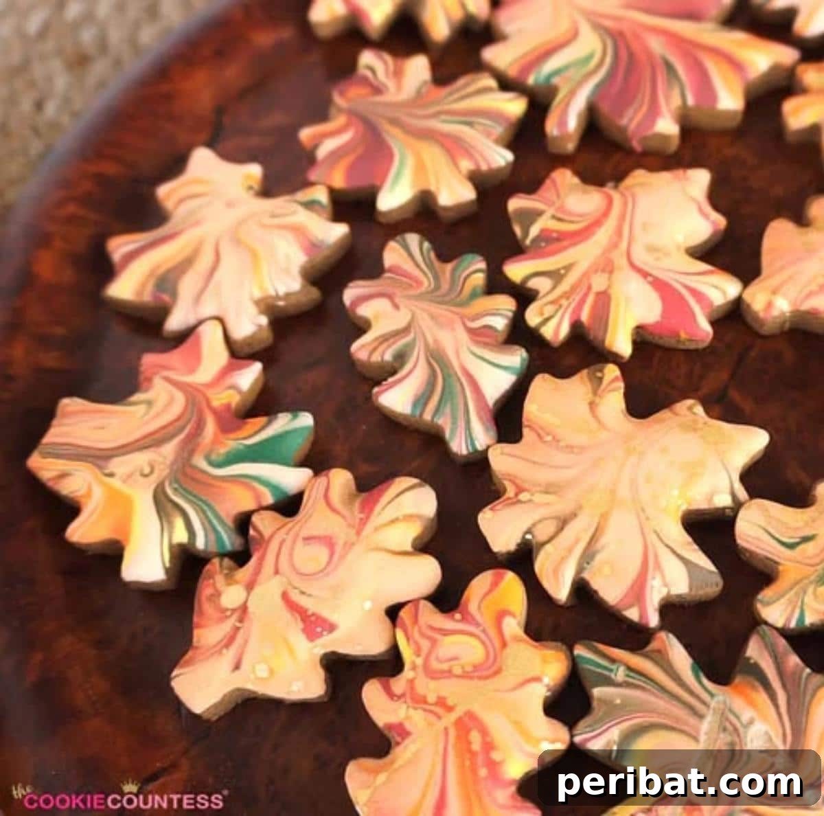 Homemade Fall Cookie Decorating Adventures 16 Easy Fall Leaves Dip & Swirl Cookies