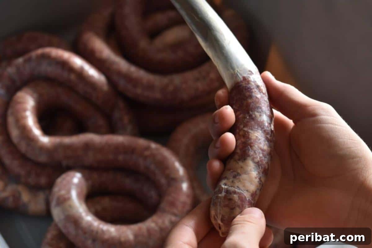 Making deer sausages.