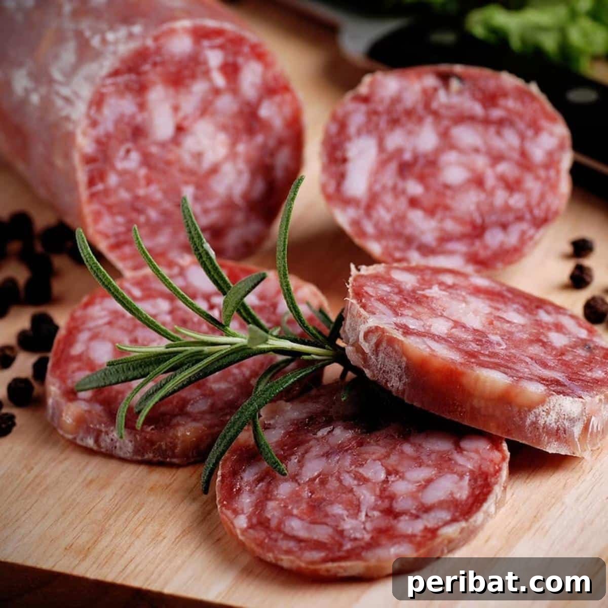 Homemade salami sausage,