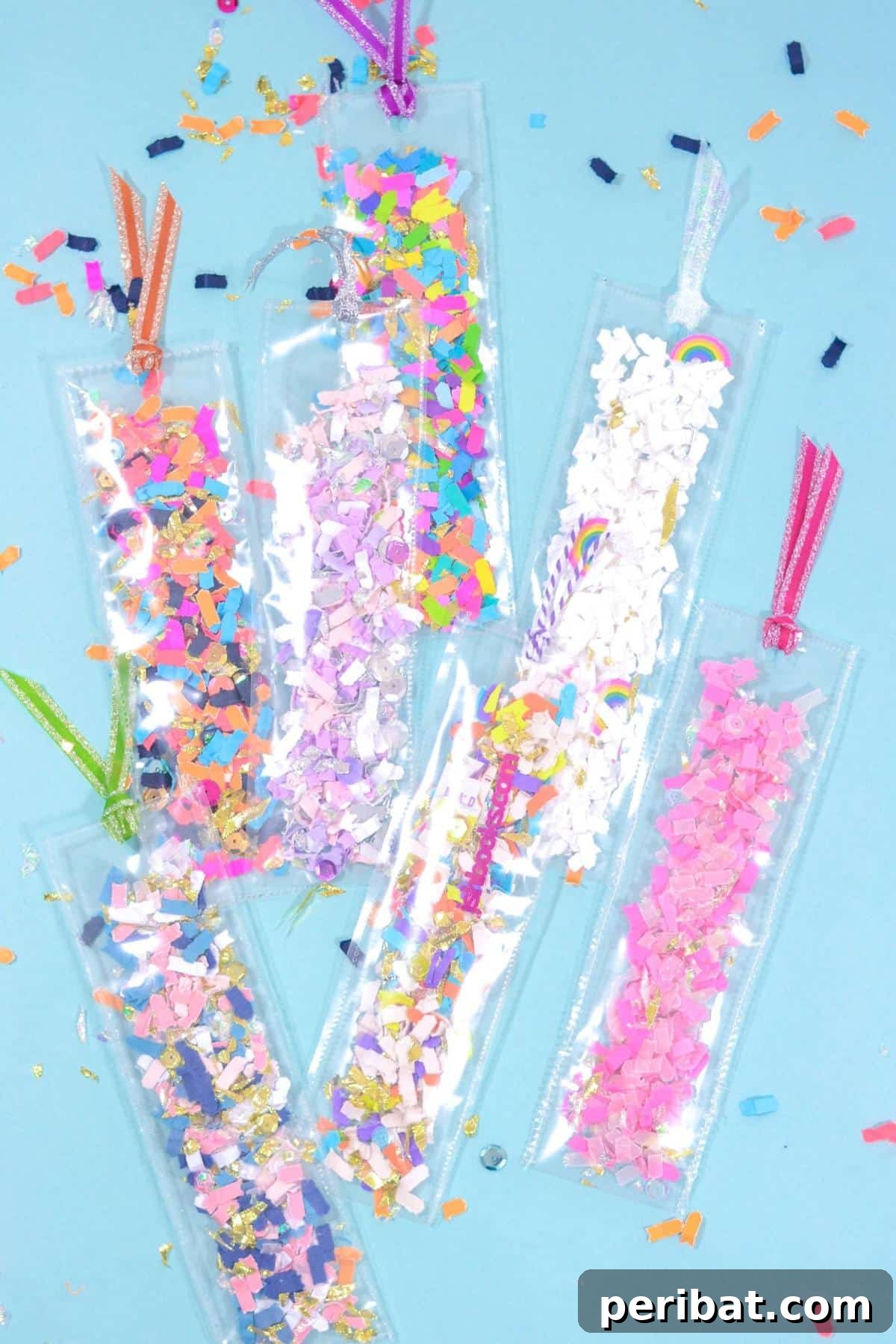Creative Bookmark Crafts Made Simple 11 DIY Confetti Shaker Bookmarks