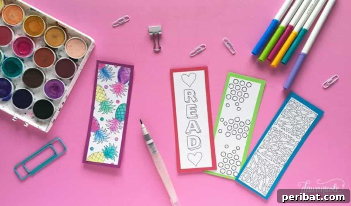 Creative Bookmark Crafts Made Simple 27 DIY Back to School Coloring Page Bookmarks