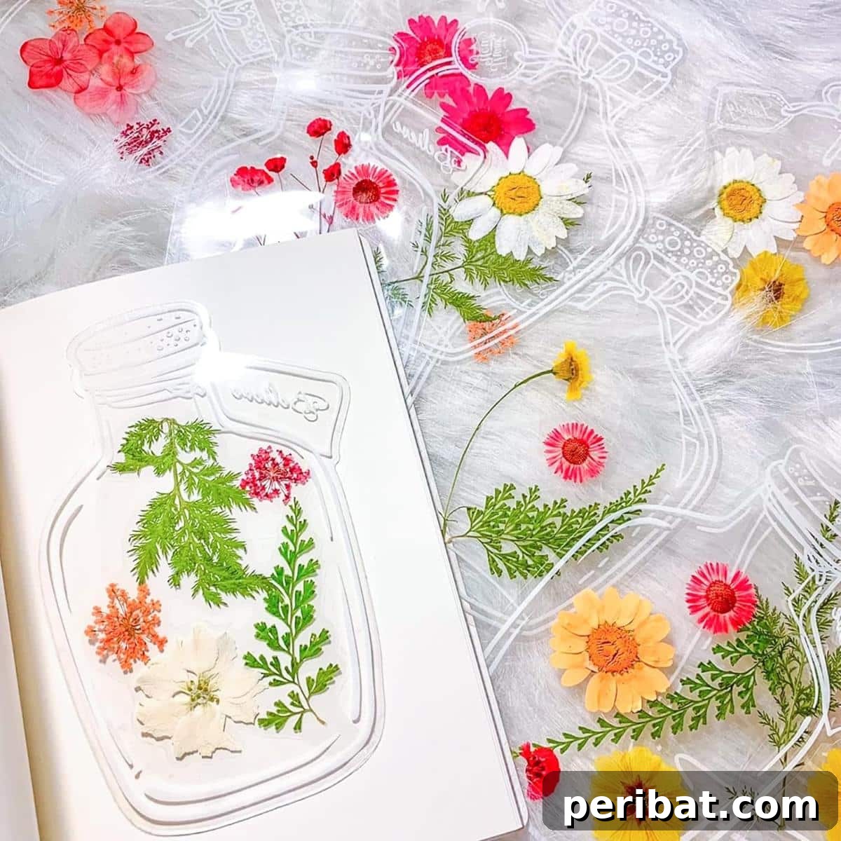 Creative Bookmark Crafts Made Simple 43 DIY Transparent Dried Flower Bookmarks