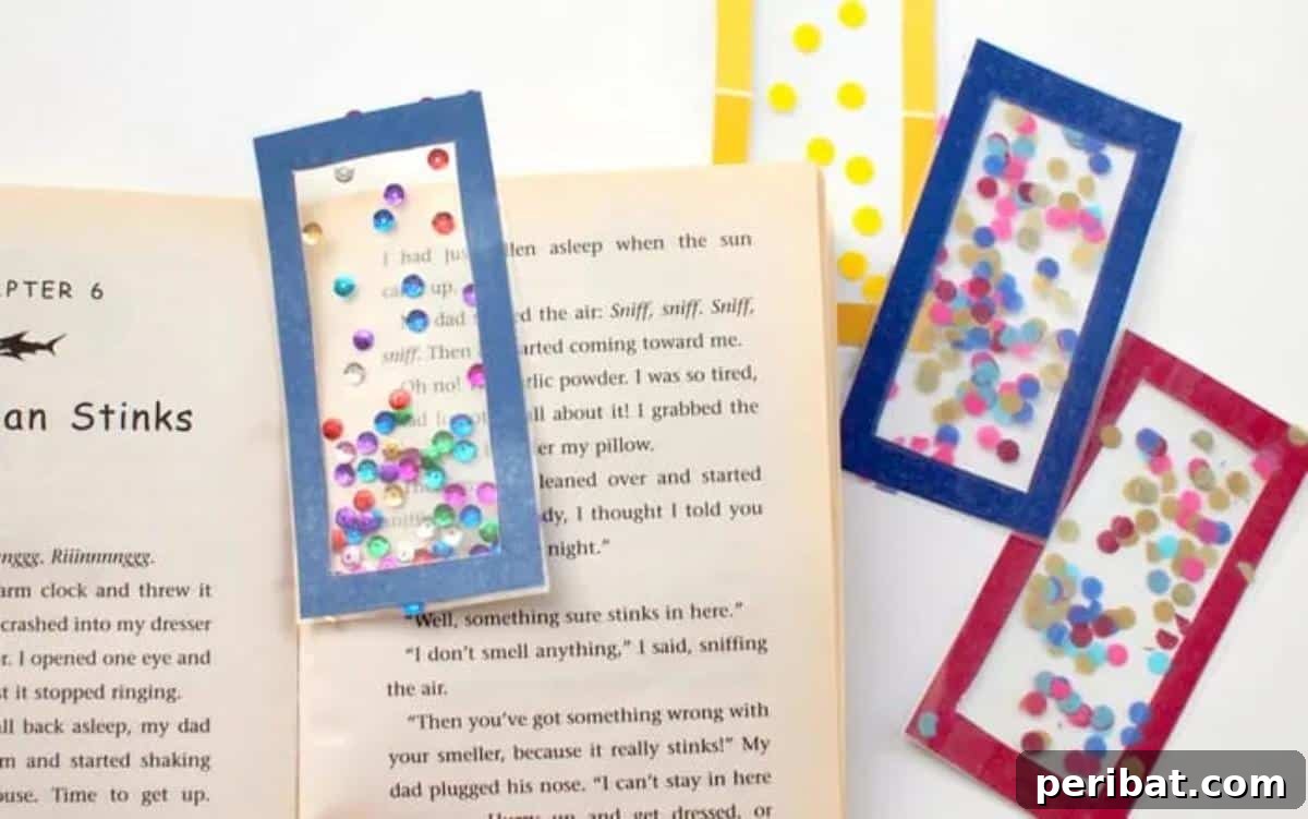 Creative Bookmark Crafts Made Simple 6 Confetti Bookmarks for Kids Are Colorful