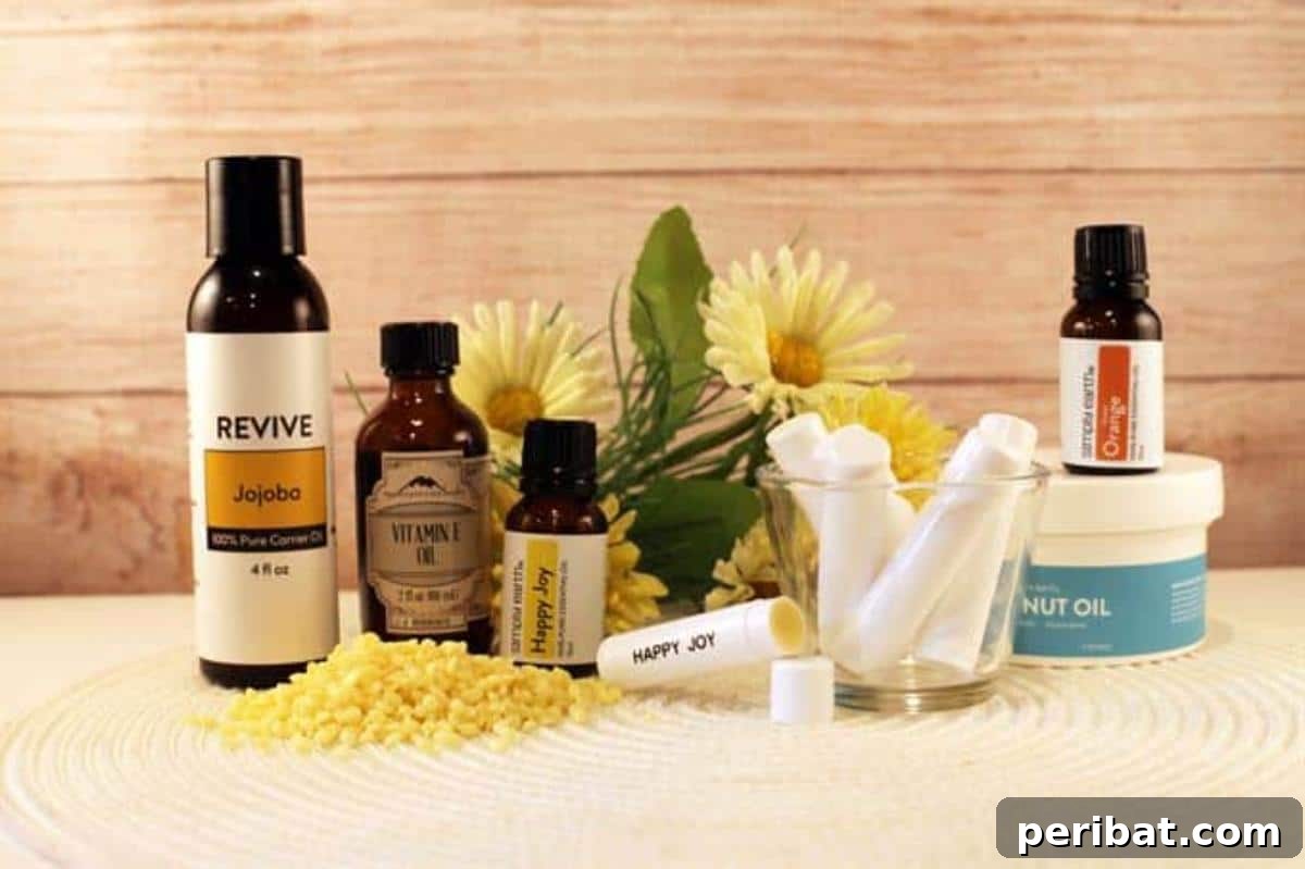 25 Homemade Lip Balm Recipes and Essential Supplies 17 DIY Essential Oil Lip Balm: Combines nourishment with preferred aromatic essential oils for a unique lip care session.
