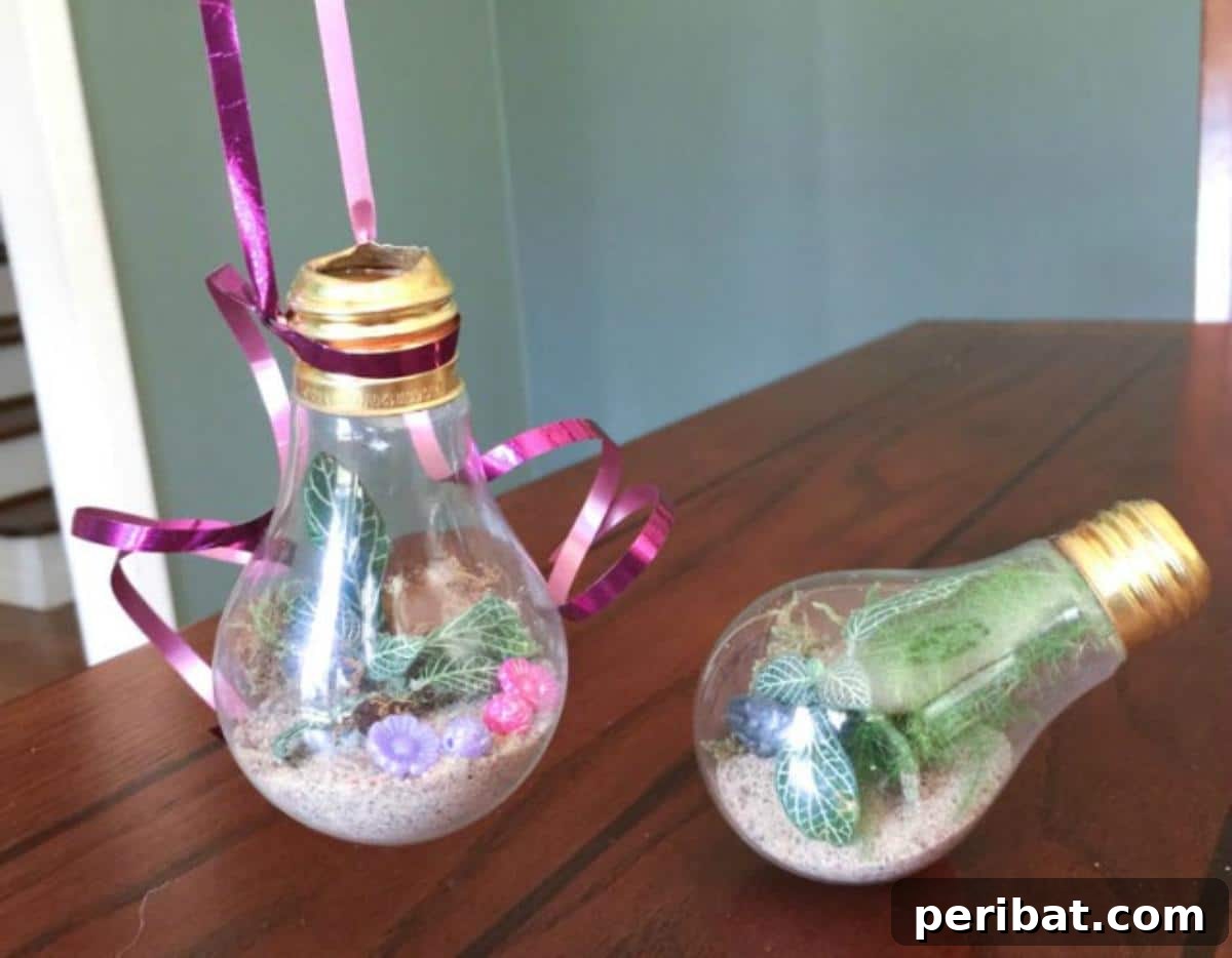 DIY Lightbulb Terrariums.
