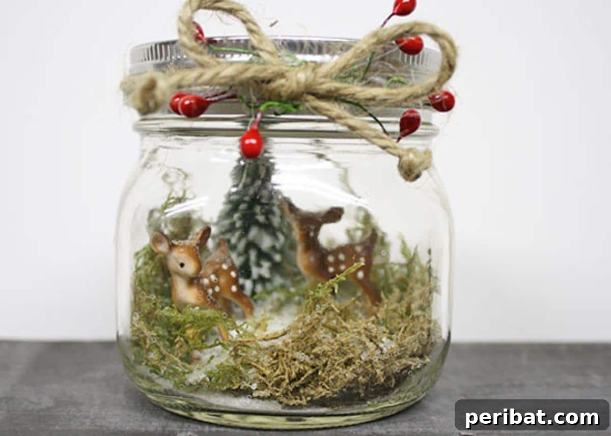 DIY Woodland Forest Mason Jar Terrarium