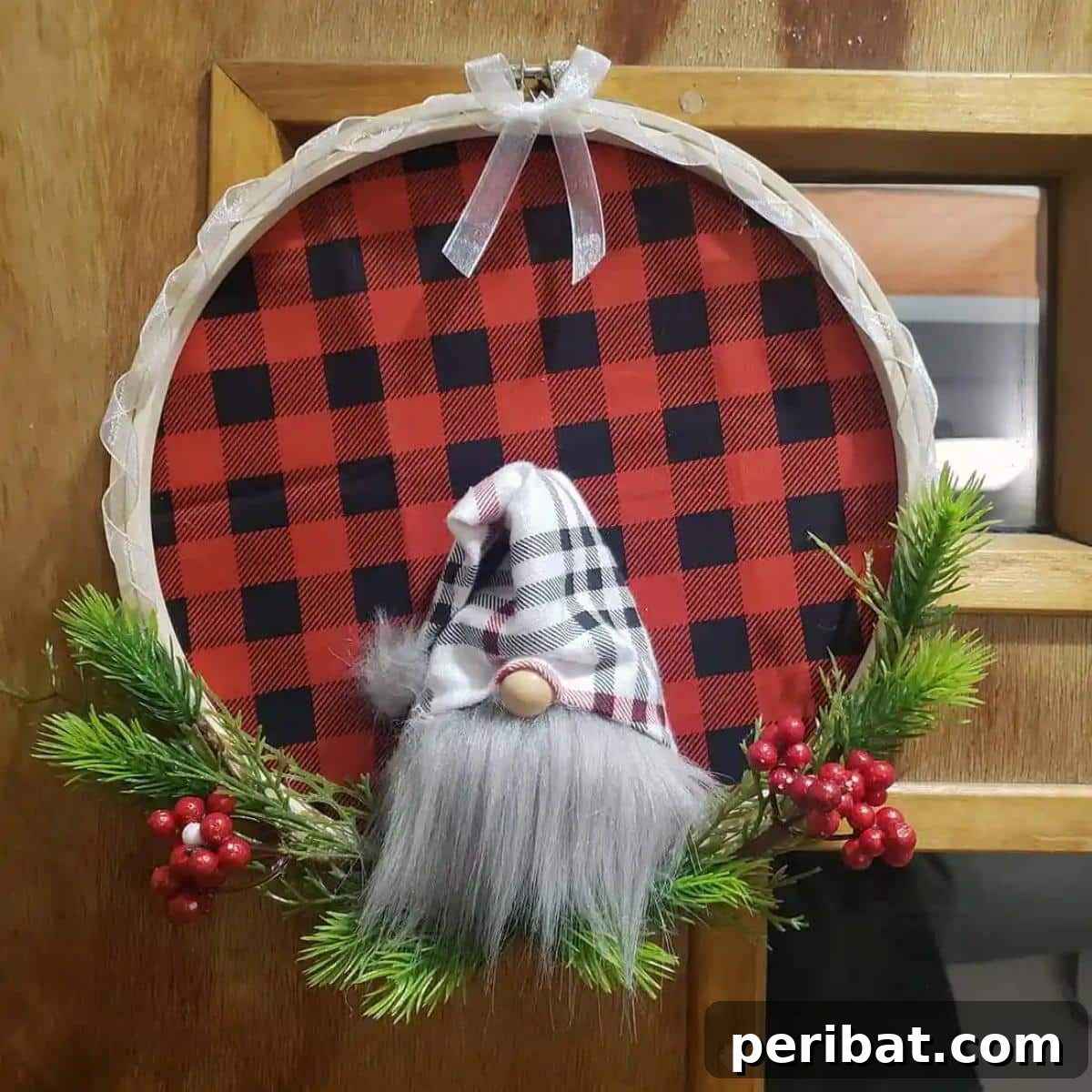 46 Cozy DIY Winter Gnome Crafts 12 DIY Winter Gnome Wreath