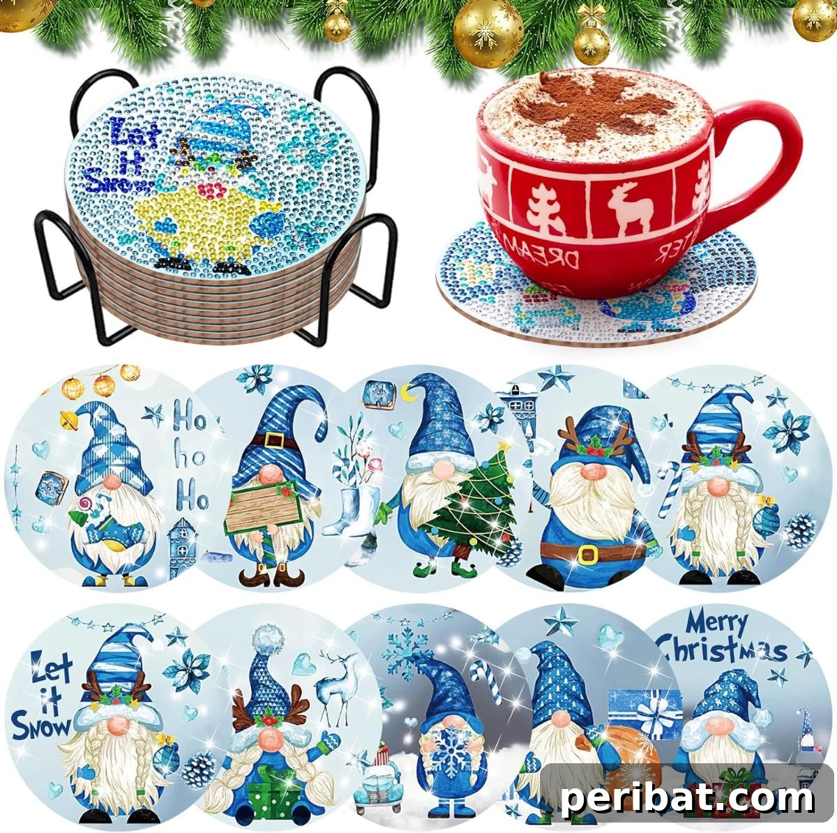 46 Cozy DIY Winter Gnome Crafts 35 DIY 10 Pcs Winter Gnomes Diamond