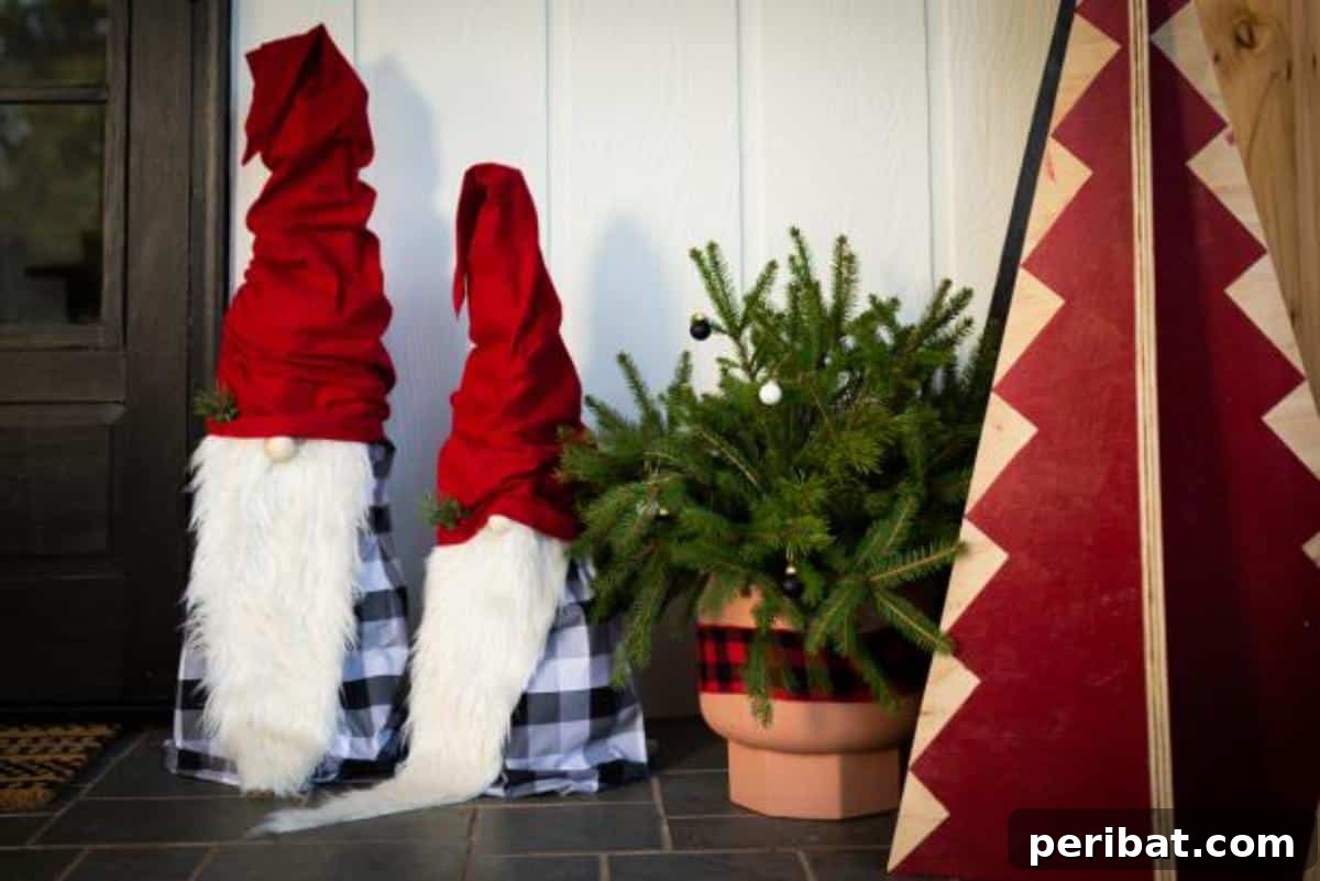 46 Cozy DIY Winter Gnome Crafts 48 DIY Festive Tomato Cage Yard Gnomes for Christmas