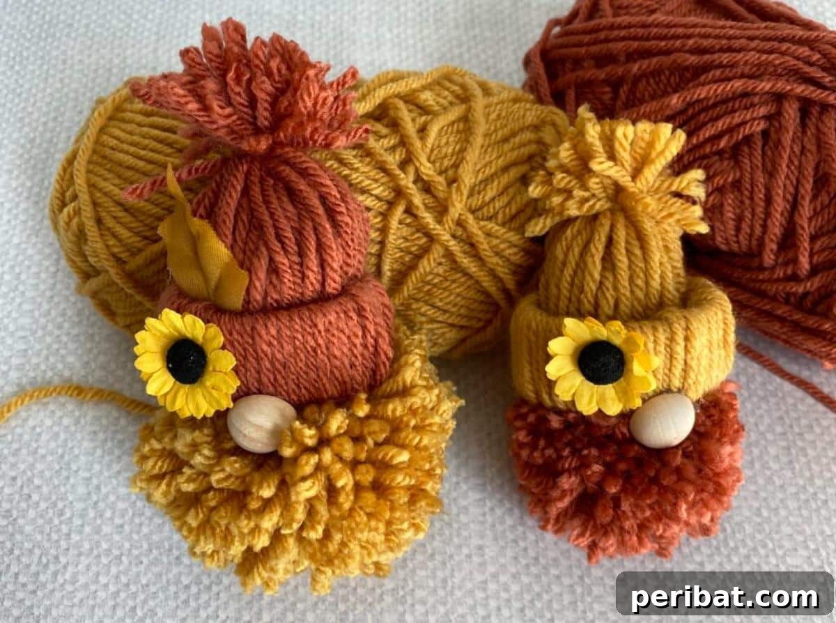 46 Cozy DIY Winter Gnome Crafts 7 DIY Yarn Gnomes Ornaments