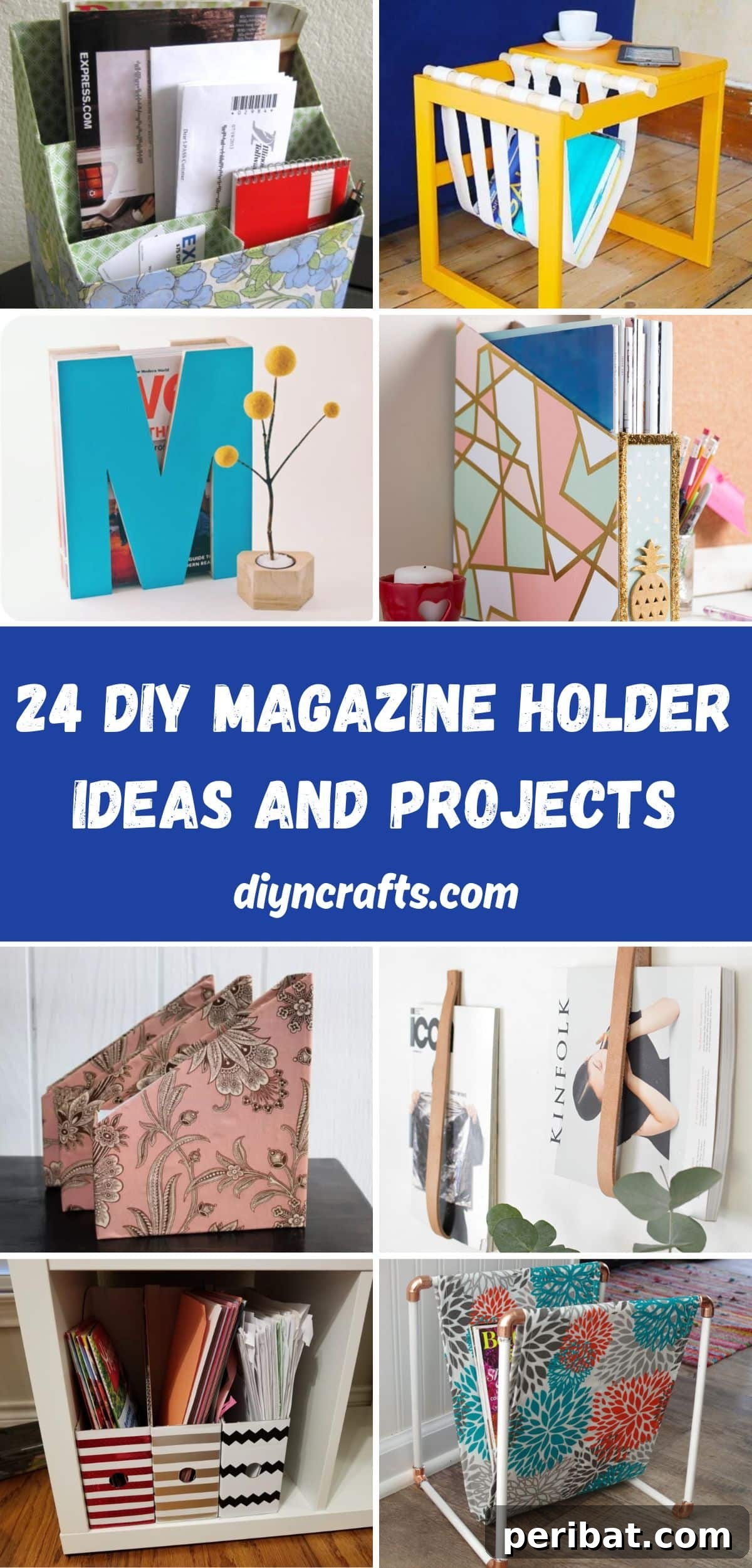 24 Creative DIY Magazine Holder Ideas and Projects for Home Organization