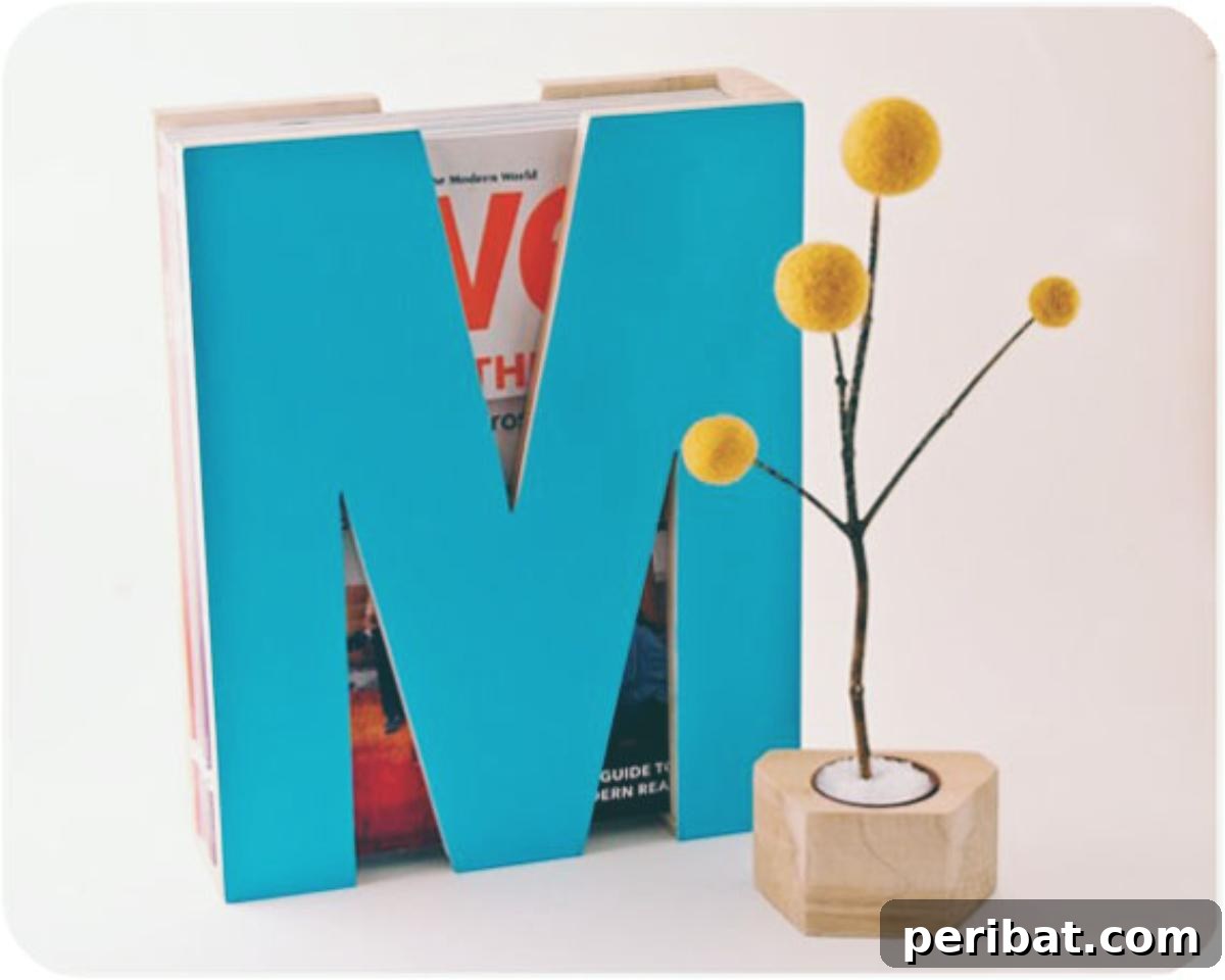 Elegant DIY Magazine Rack crafted from poplar wood
