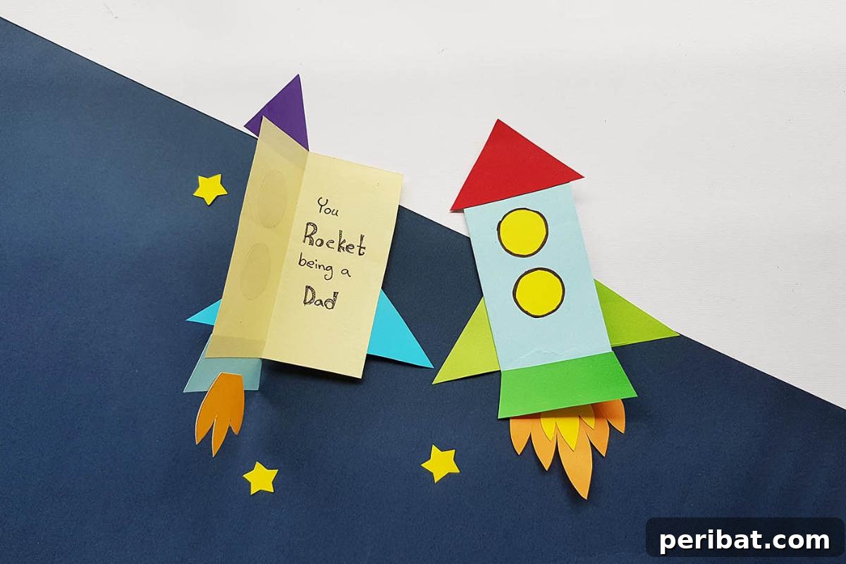 DIY Punny Rocket Father’s Day Card