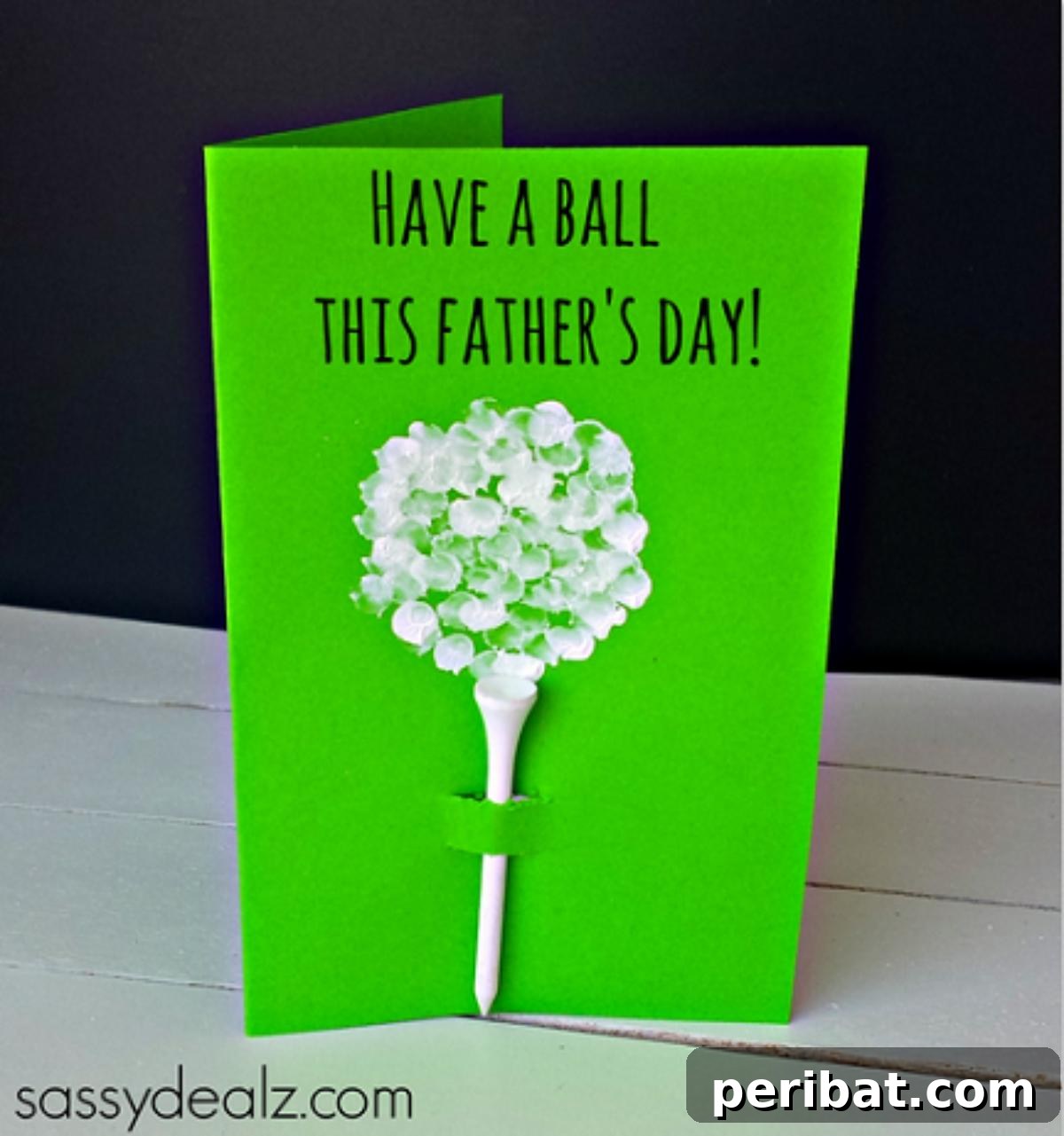 DIY Fingerprint Golf Ball Father’s Day Card