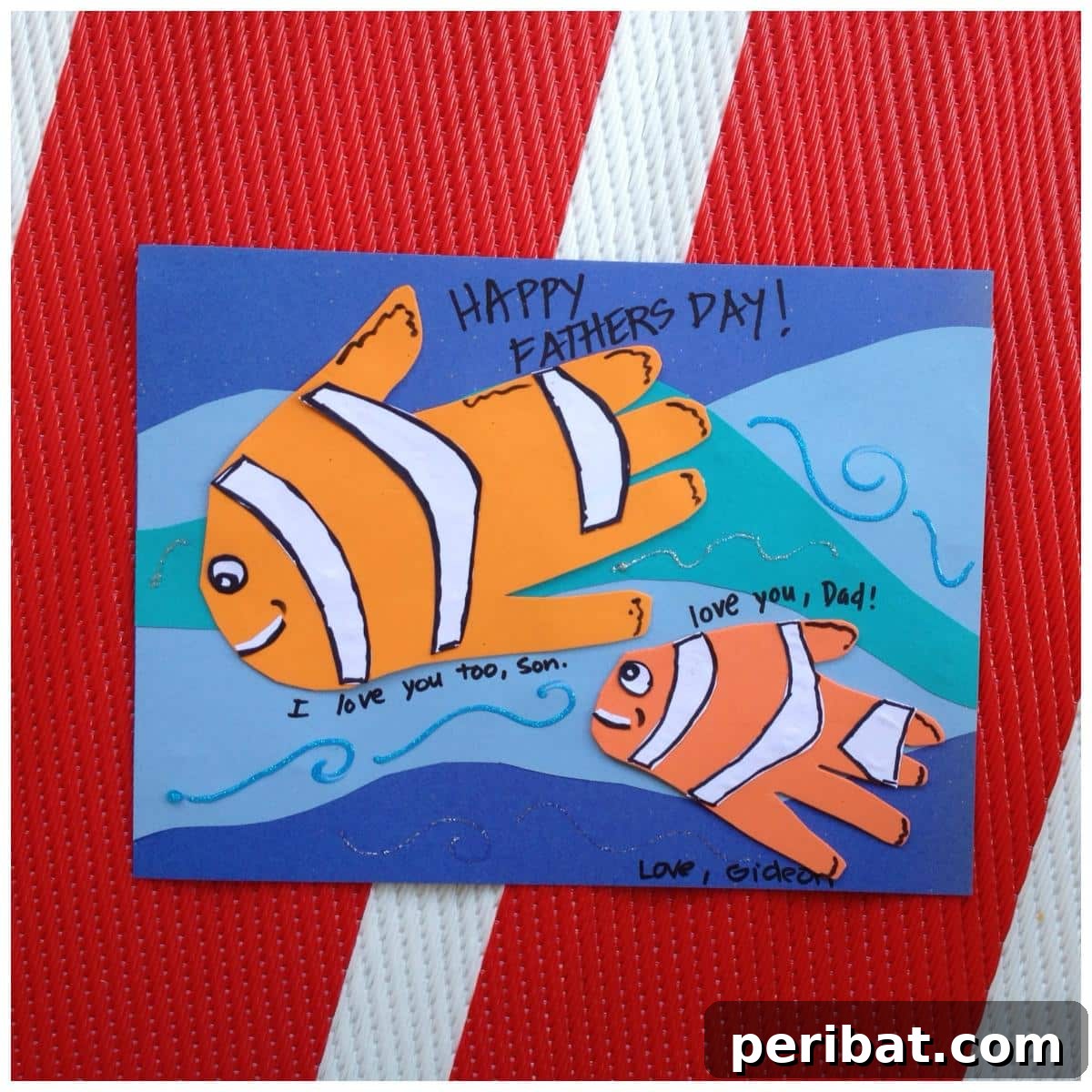 DIY Fish Handprint Father’s Day Card