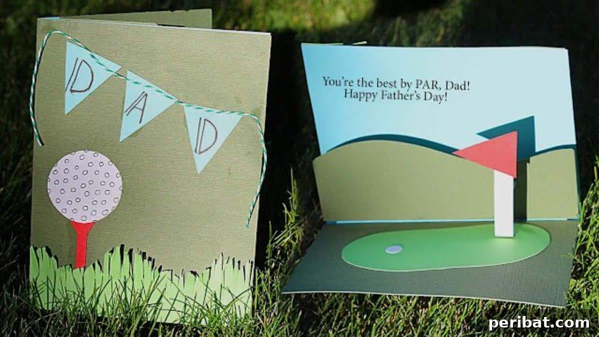 DIY Golf Themed Pop-up Card