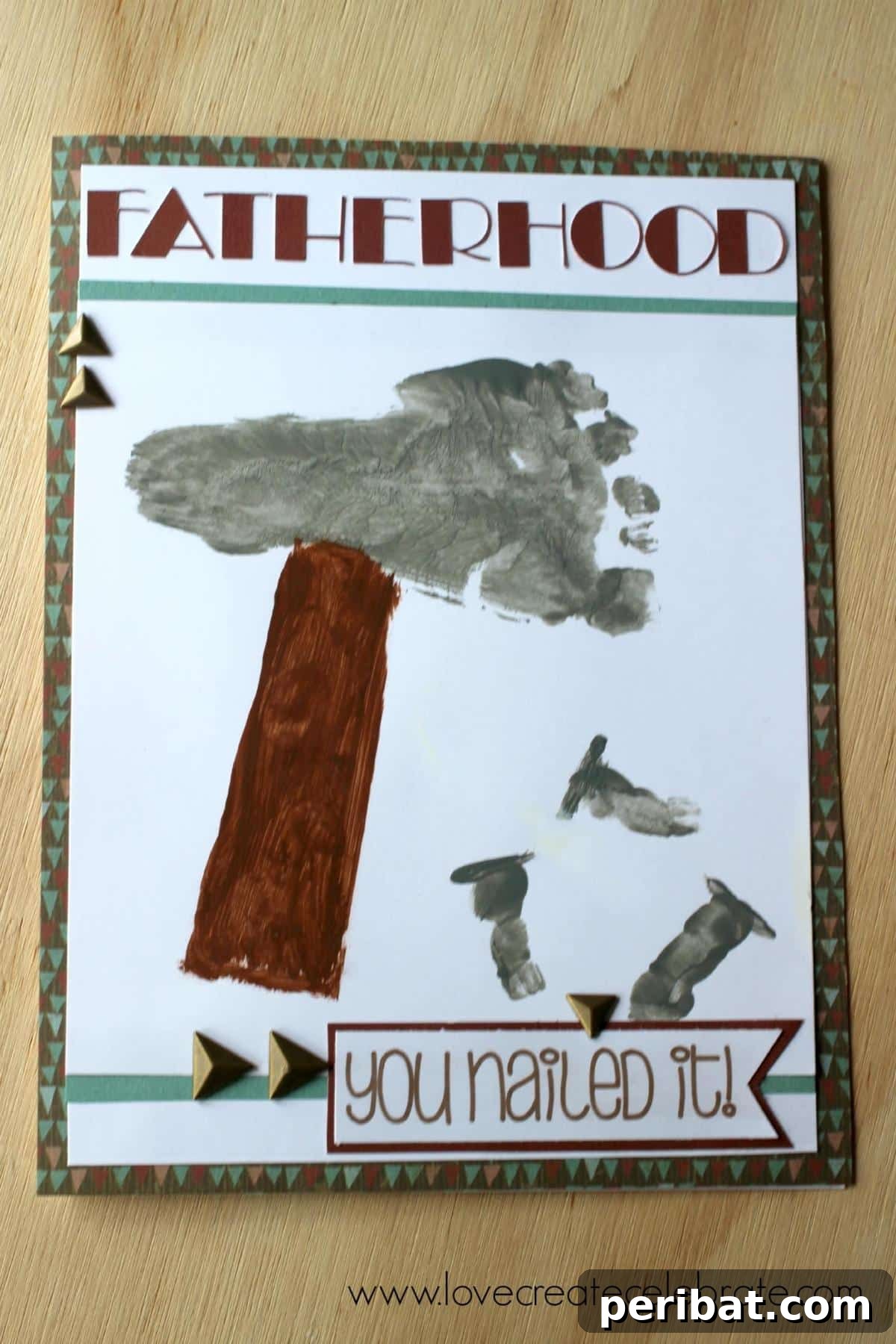 DIY Father’s Day Footprint Card
