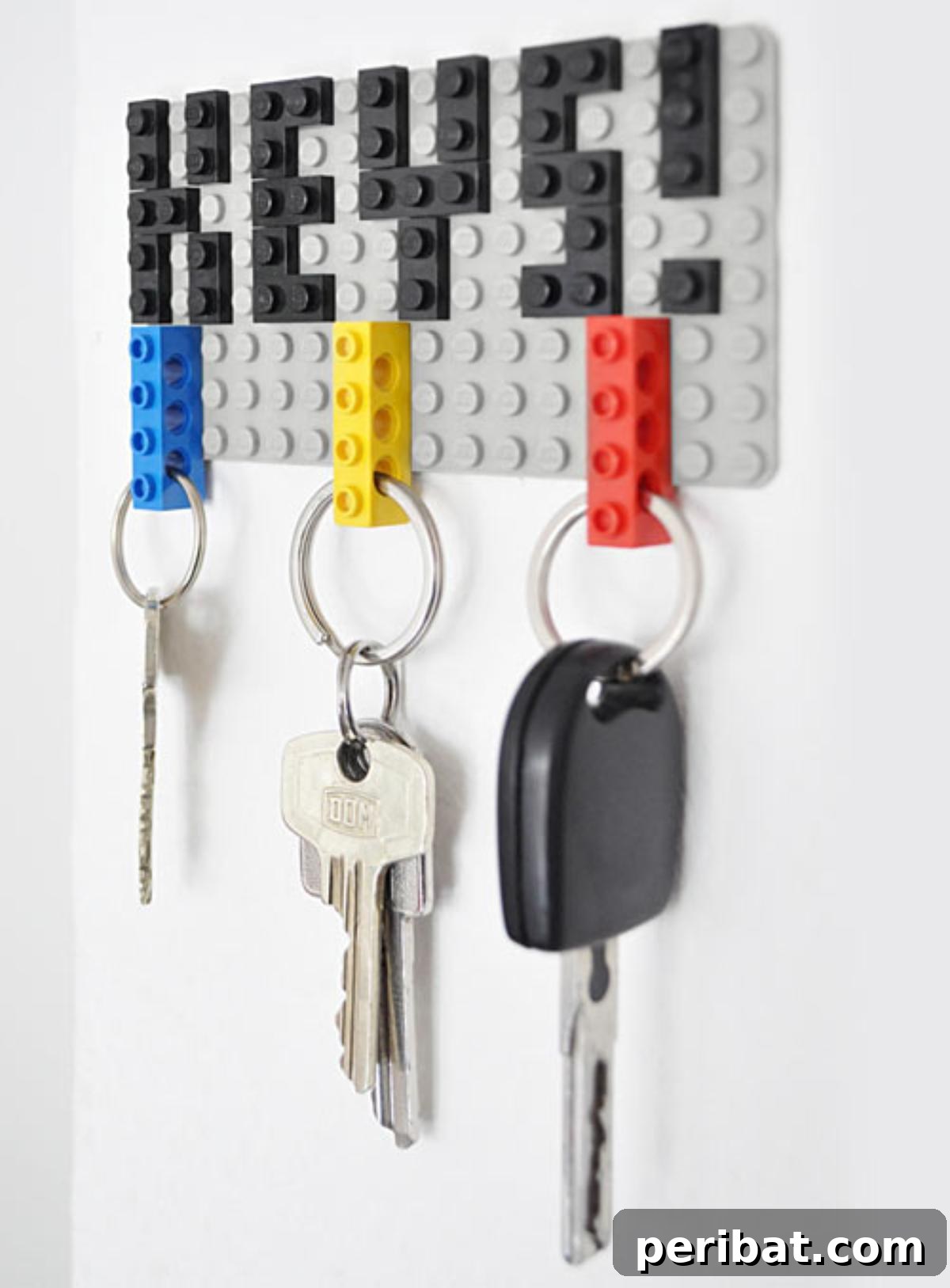 47 Clever DIY Key Holder and Organizer Projects 17 DIY Lego Keychain Holder