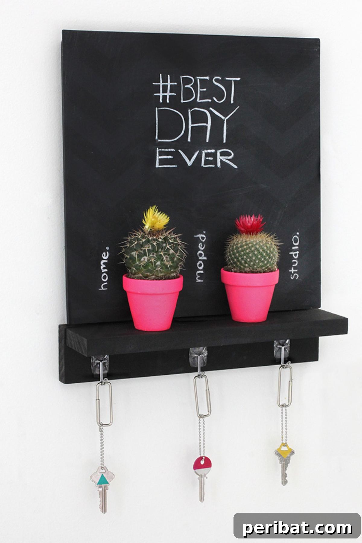 47 Clever DIY Key Holder and Organizer Projects 20 DIY Key Holder Chalkboard