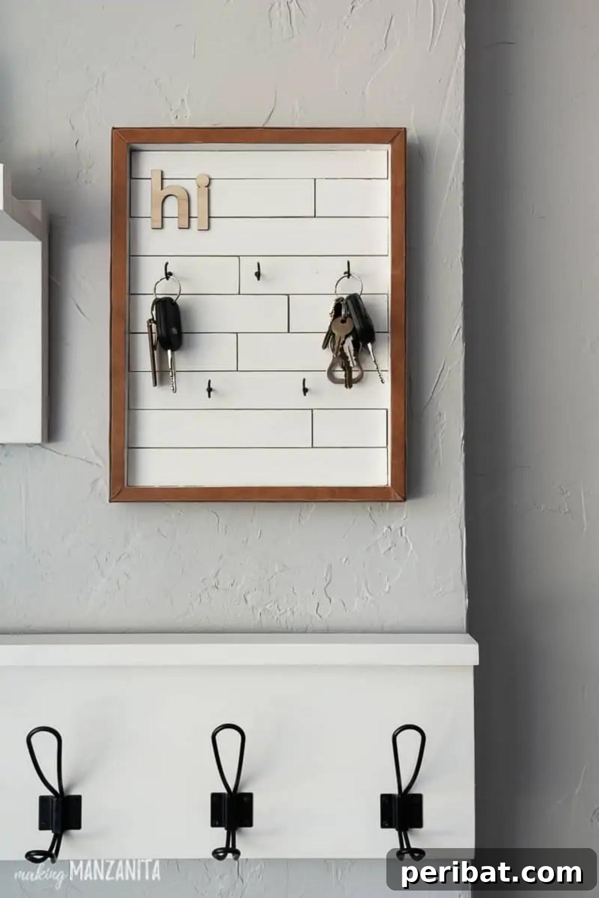 47 Clever DIY Key Holder and Organizer Projects 21 Farmhouse Style Modern DIY Key Holder