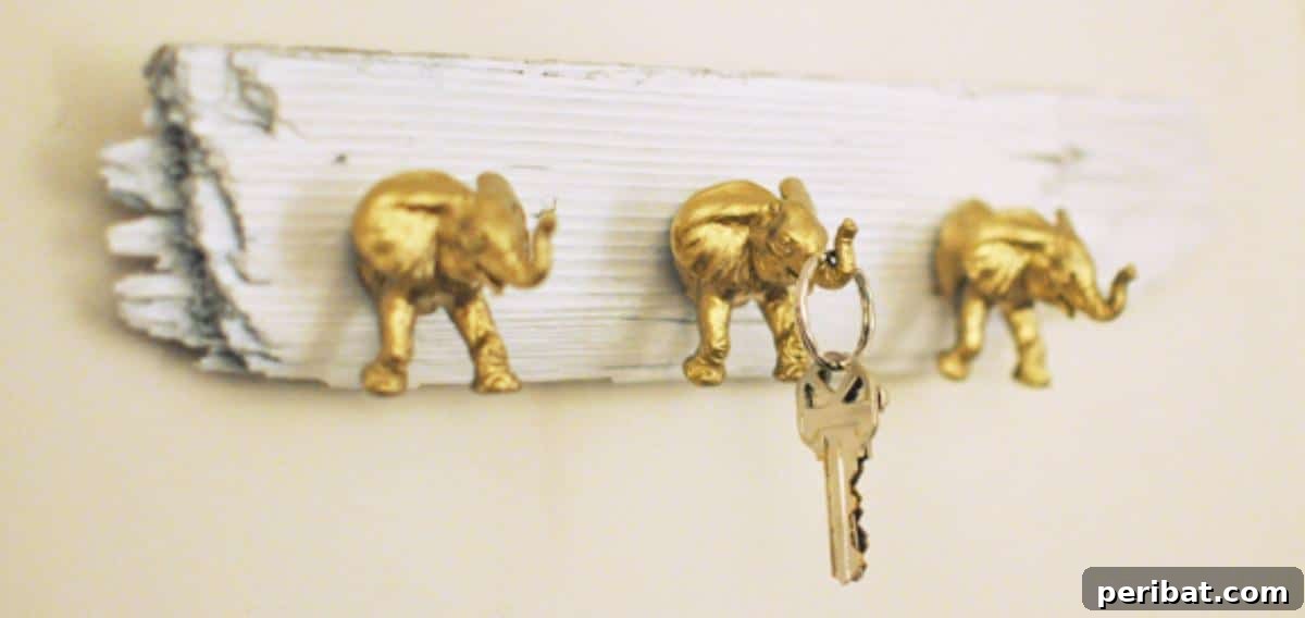 47 Clever DIY Key Holder and Organizer Projects 28 DIY Elephant Key Hooks