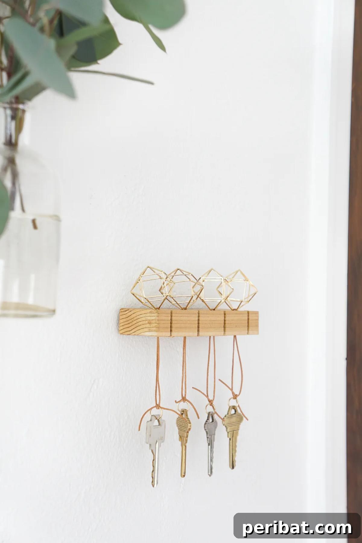 47 Clever DIY Key Holder and Organizer Projects 31 DIY Modern Key Holder