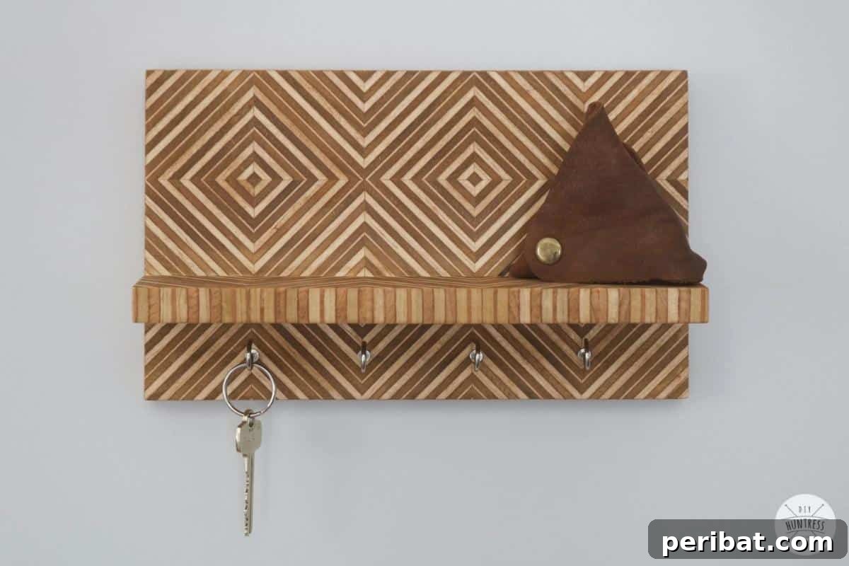 47 Clever DIY Key Holder and Organizer Projects 40 DIY Patterned Plywood Key Holder