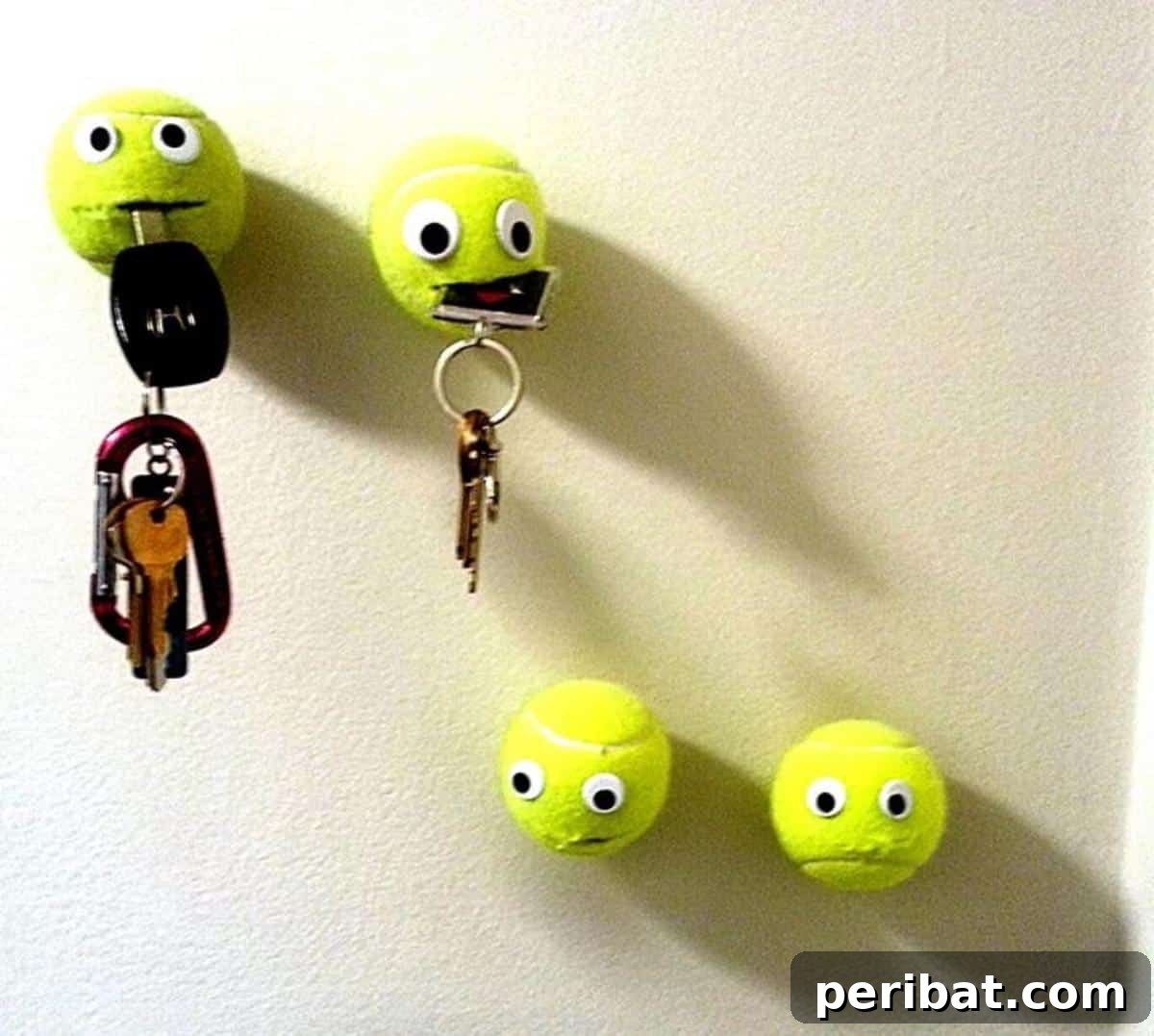 47 Clever DIY Key Holder and Organizer Projects 48 DIY Tennis Ball Key Holder