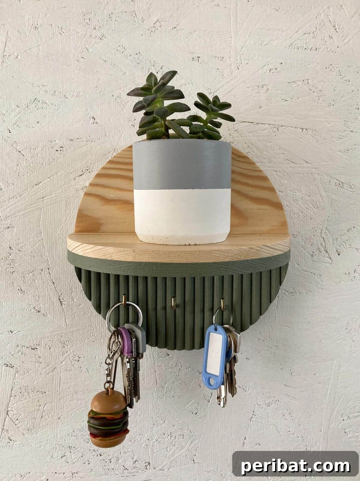 47 Clever DIY Key Holder and Organizer Projects 49 Round Minimalist Shelf with Key Holder