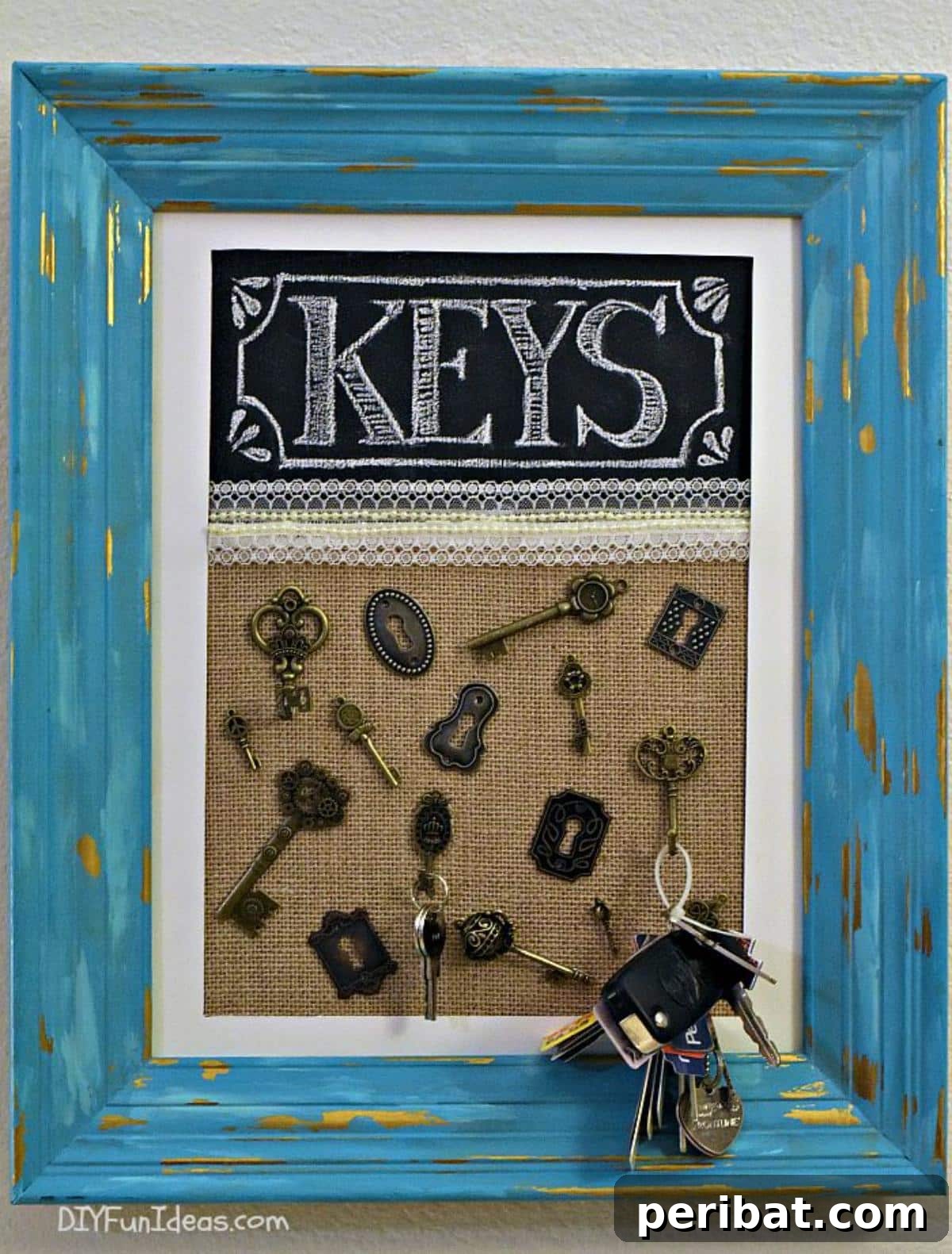 47 Clever DIY Key Holder and Organizer Projects 6 DIY Key Holder Frame