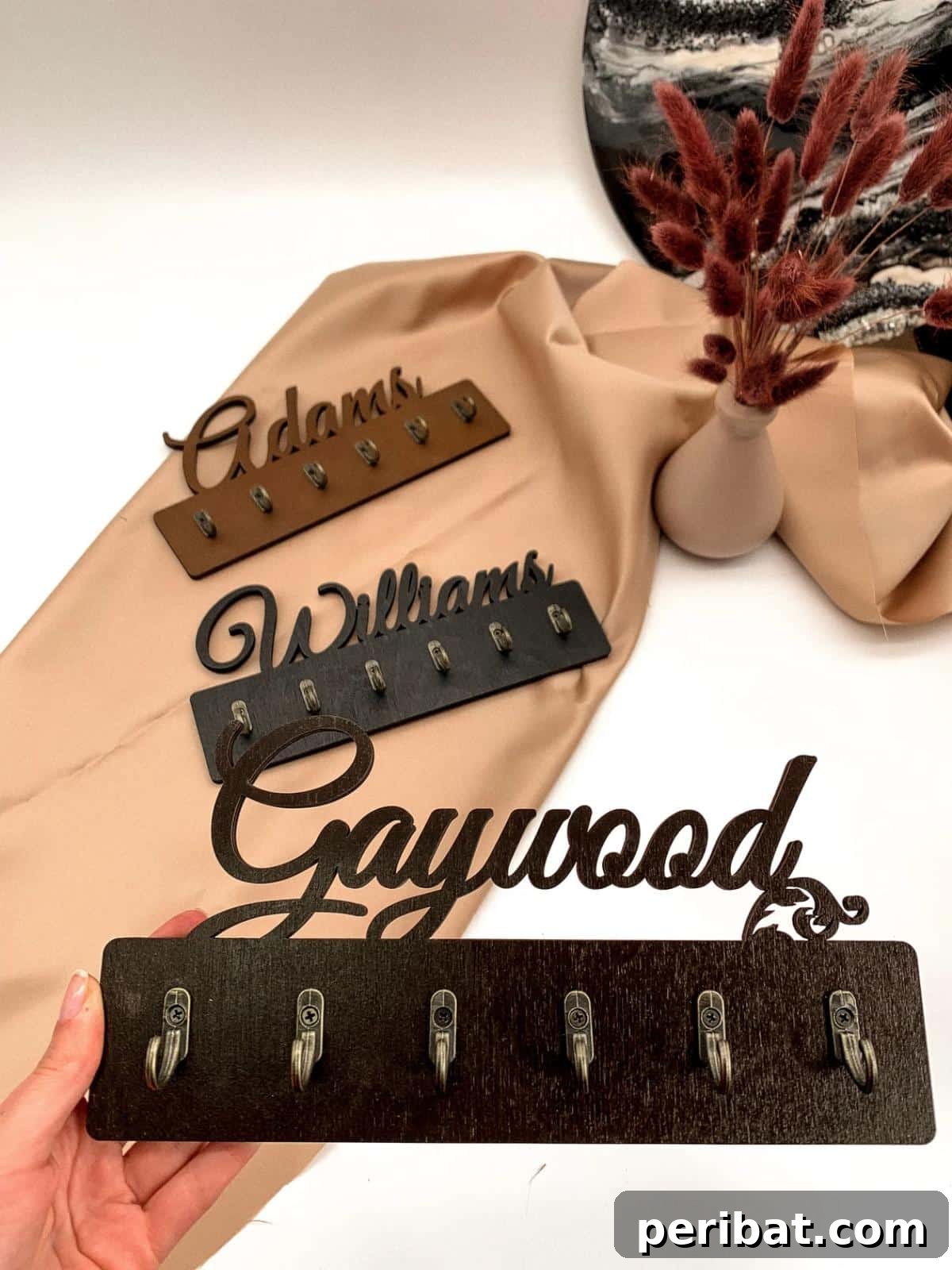 47 Clever DIY Key Holder and Organizer Projects 7 Family Name Key Holders