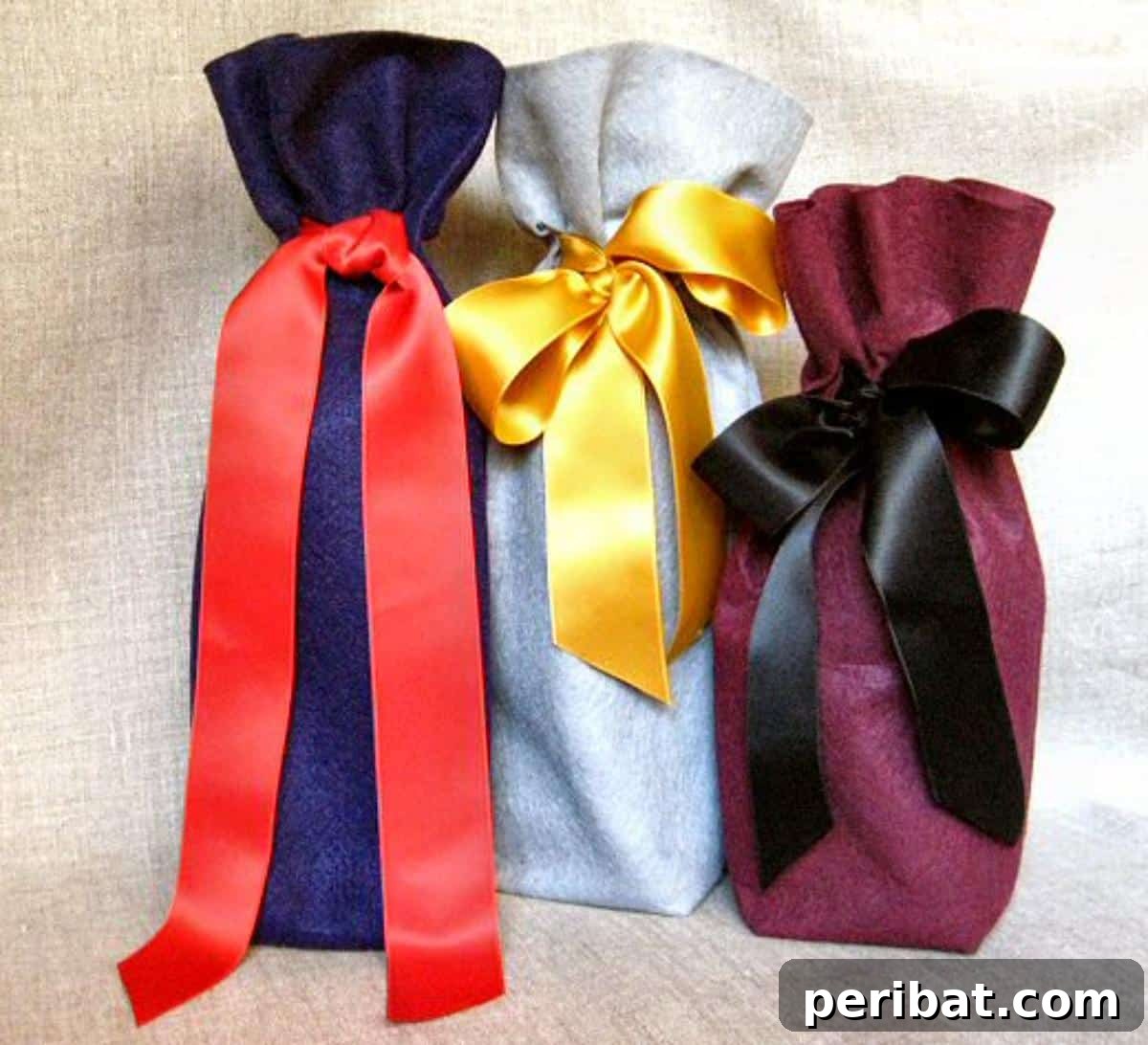 22 Creative DIY Wine Gift Bags 13 DIY Felt Wine Bottle Bags - effortless elegance for last-minute gifts.