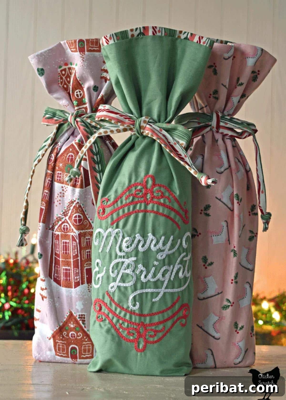 22 Creative DIY Wine Gift Bags 5 DIY Wine Bags Fully Lined and Ties - elegant and customizable for various bottle sizes.