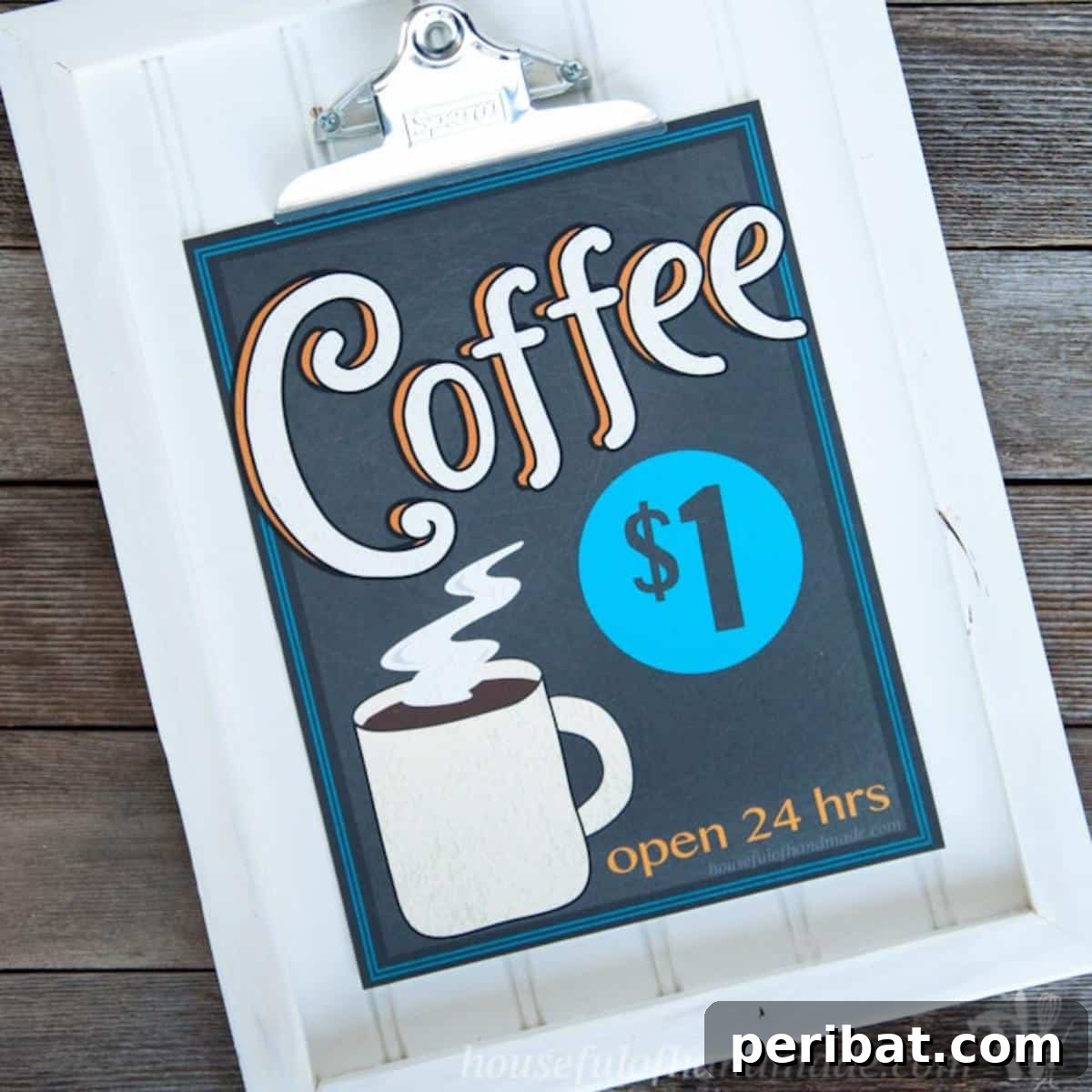 21 Homemade Coffee Nook Signs to Personalize Your Kitchen 14 Printable Vintage Inspired Coffee Sign, perfect for adding retro charm.