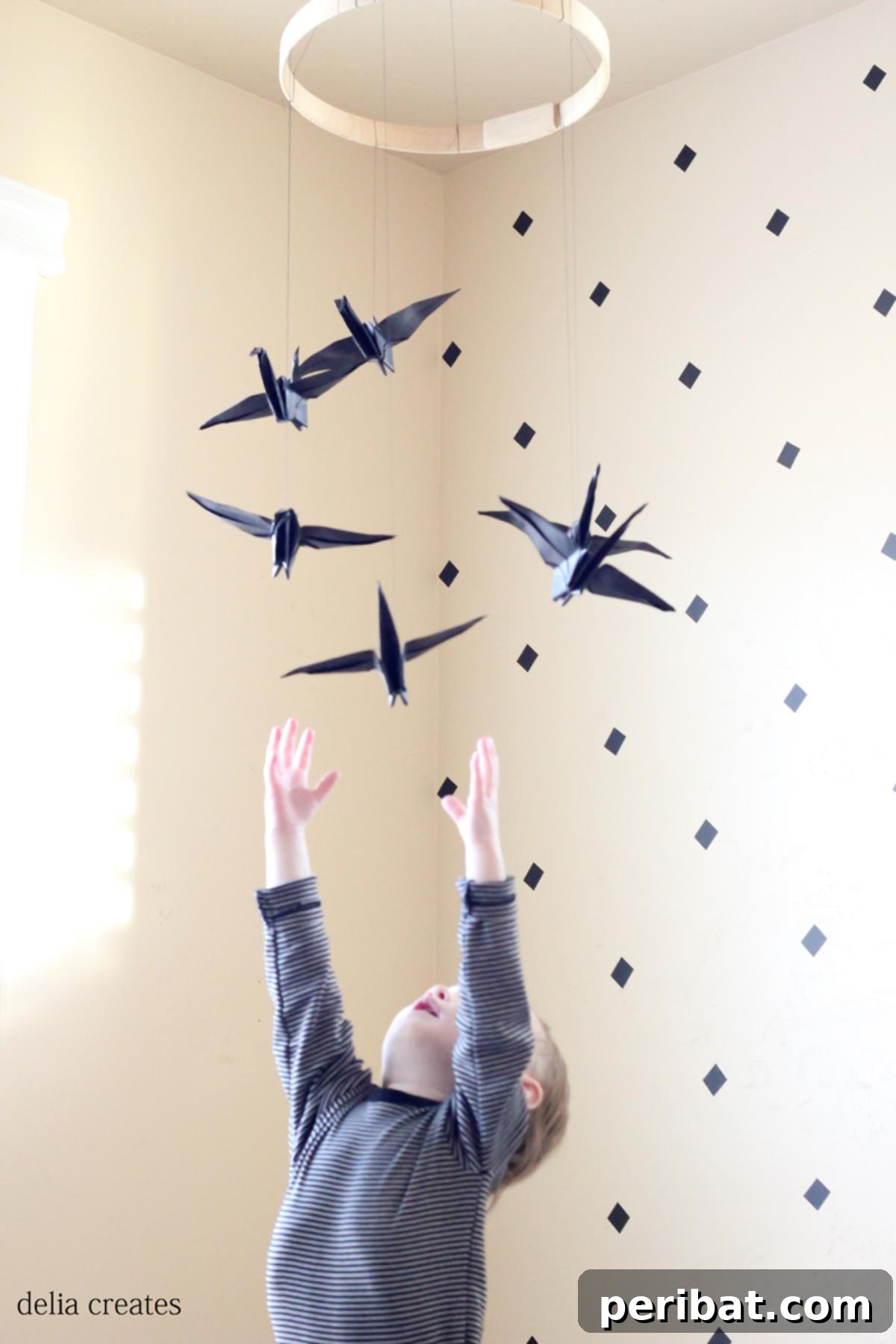 DIY Paper Crane Mobile