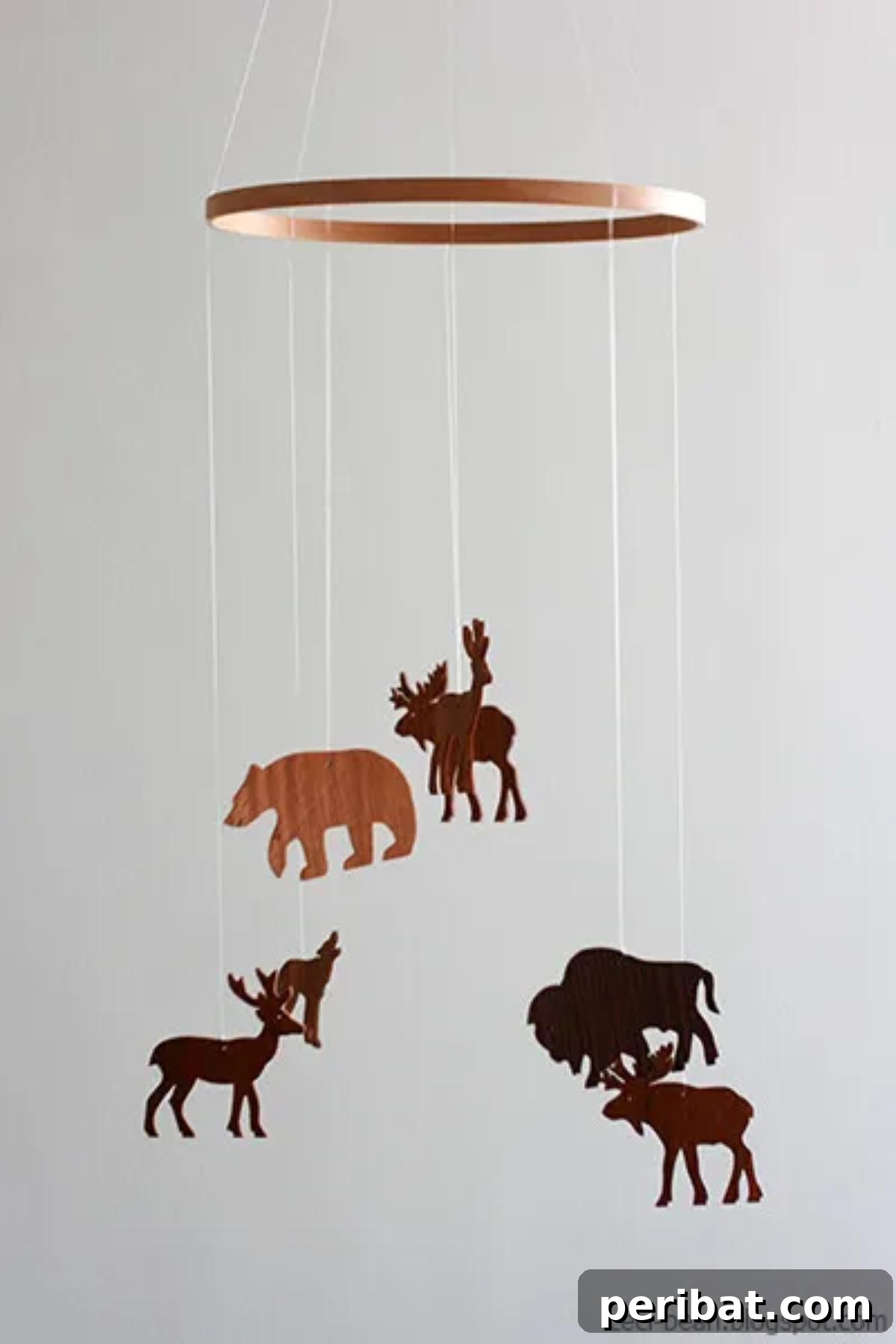 DIY Modern Woodland Mobile