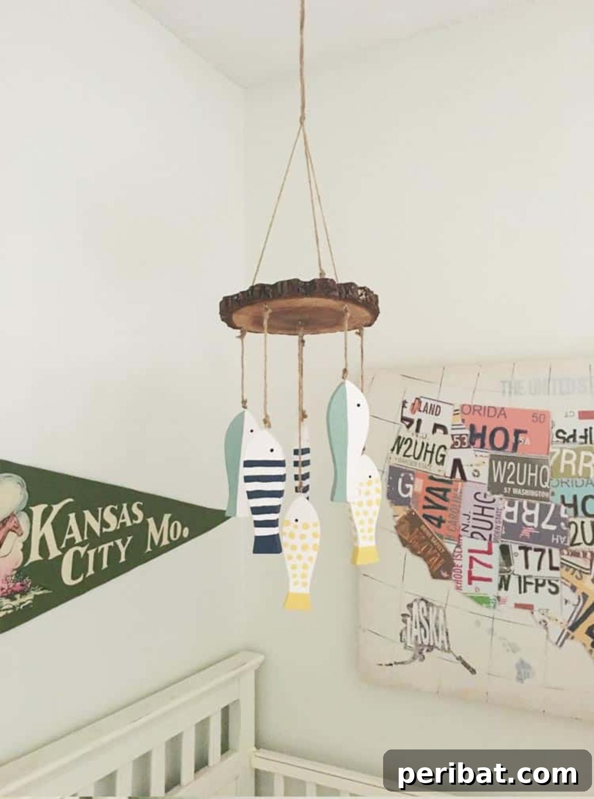 DIY Wood Slice Mobile