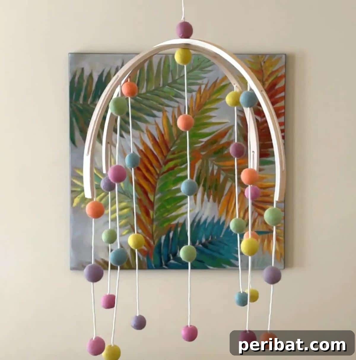 DIY Embroidery Hoop Baby Mobile